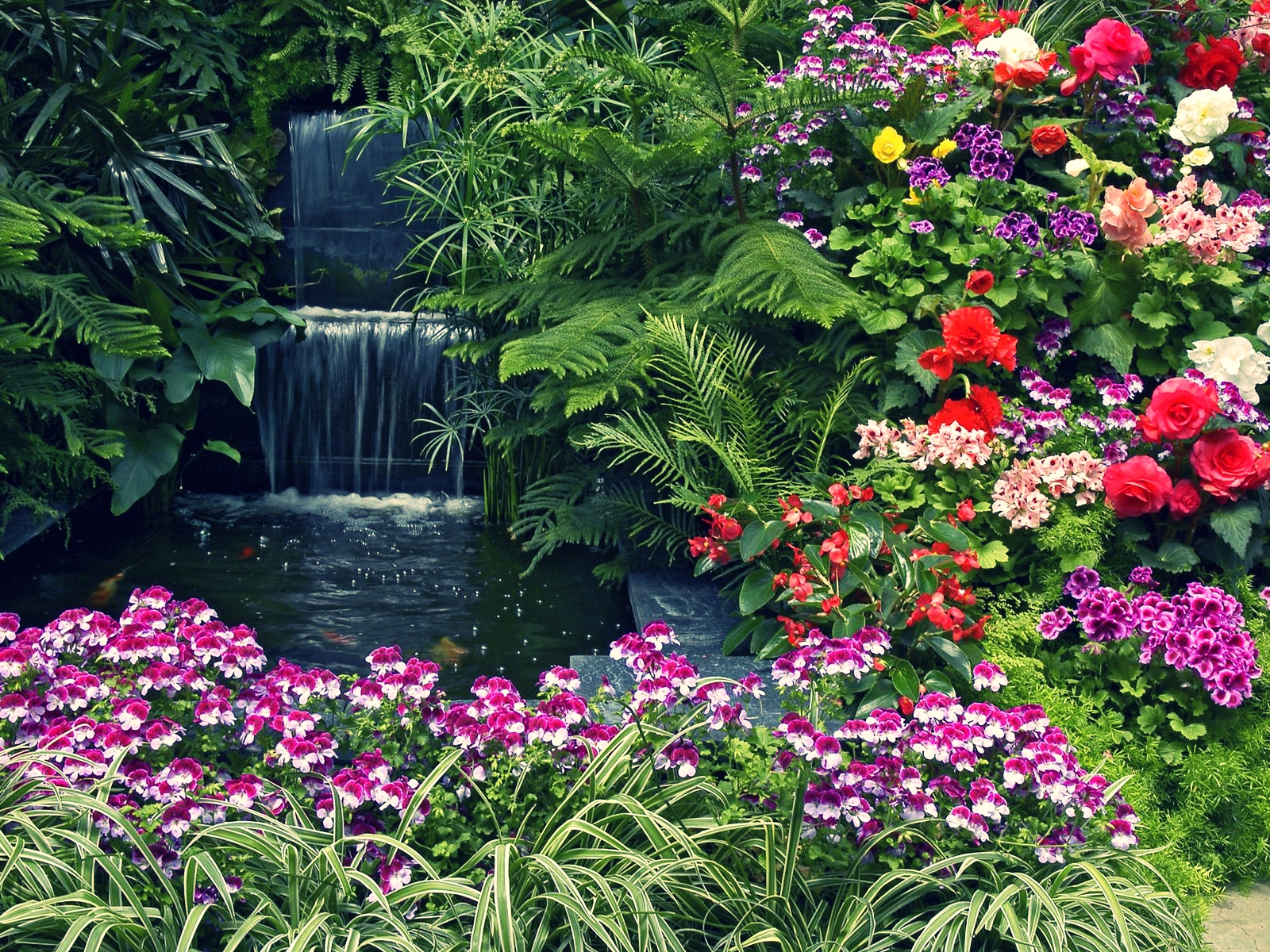 Flower Garden Wallpaper Clipart Watercolor Garden Flowers. Flowers