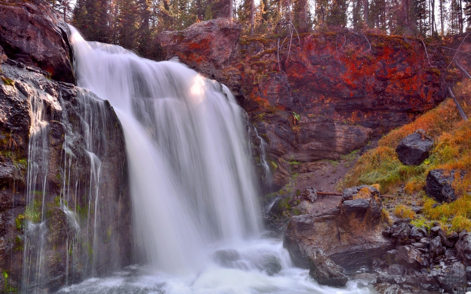 Mountain Waterfall Wallpapers Wallpaper Cave