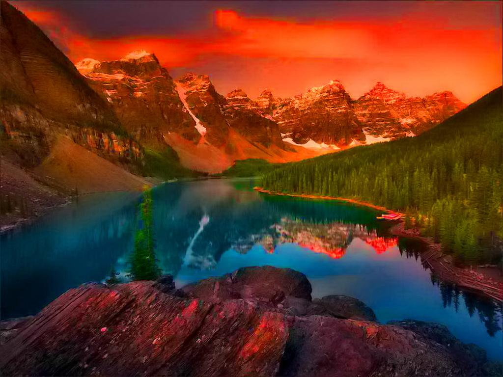 Beautiful Moraine Lake Sunrise Wallpapers Wallpaper Cave