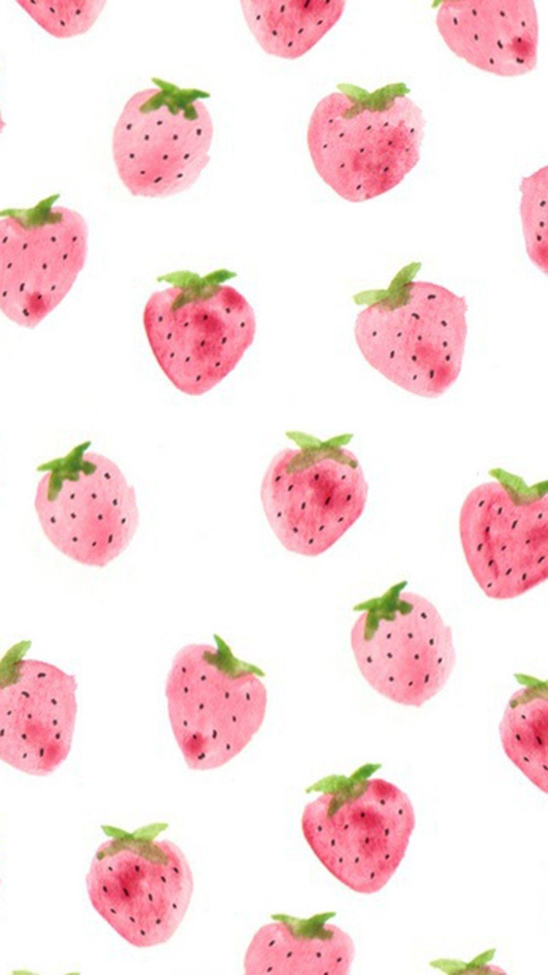 Strawberry Watercolor Wallpapers Wallpaper Cave