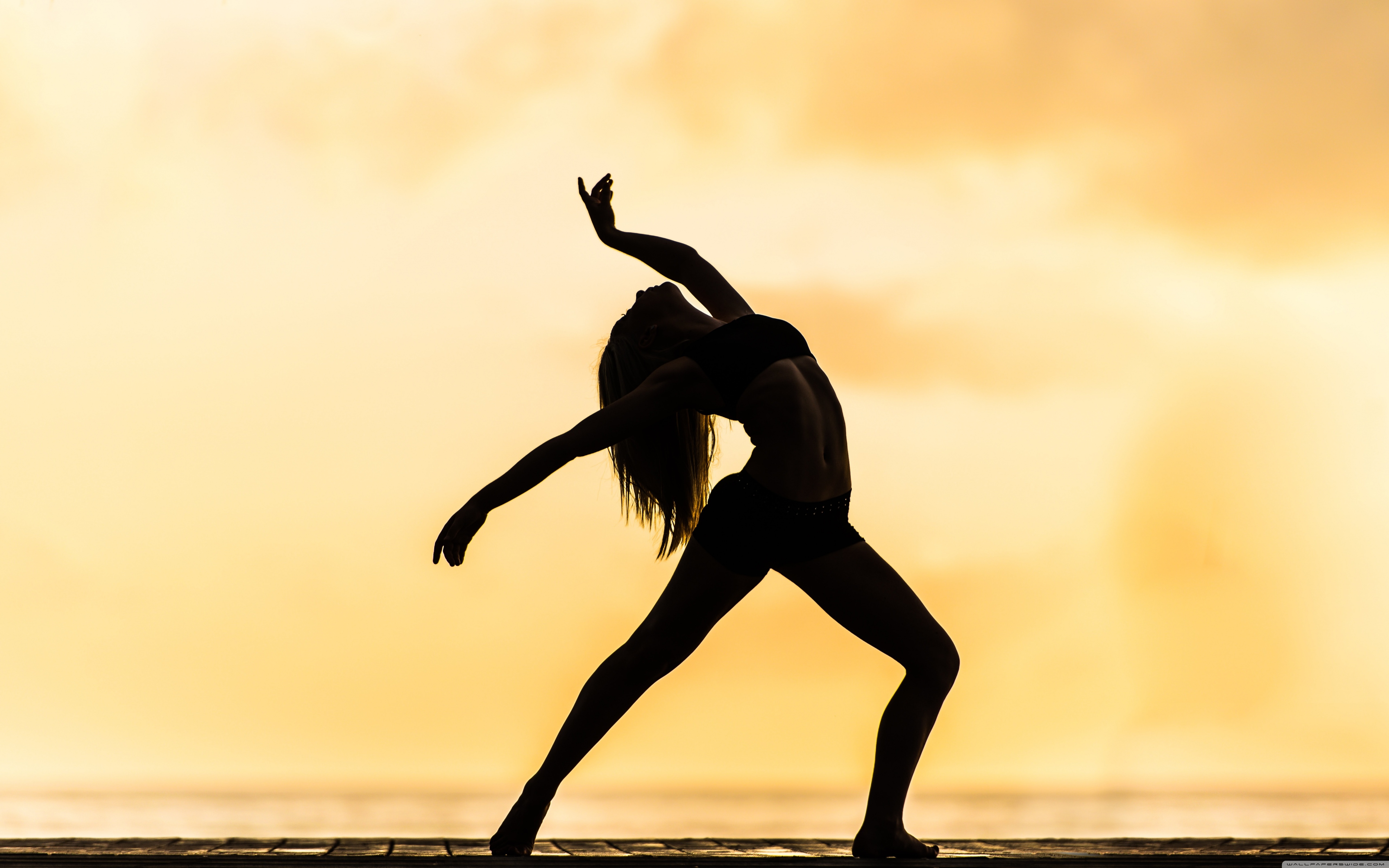Woman Dancing Silhouette Wallpapers Wallpaper Cave