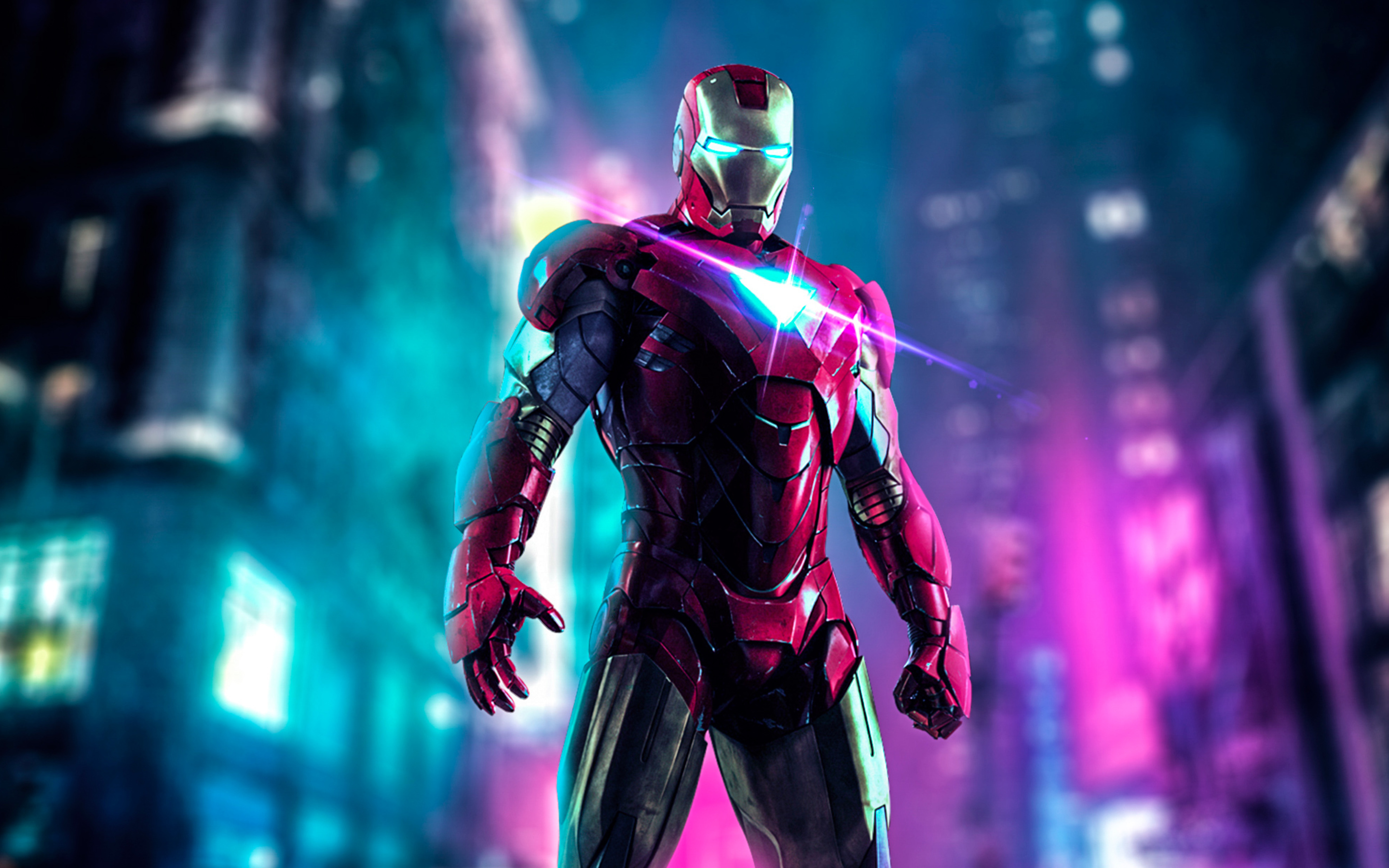 Neon Iron Man Wallpapers Wallpaper Cave