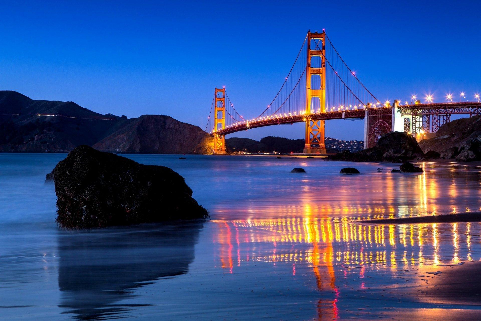 Golden Gate Bridge At Night Wallpapers Wallpaper Cave