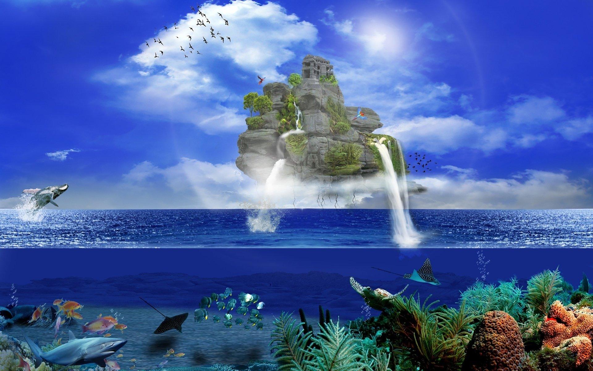 Underwater Waterfall Wallpapers Wallpaper Cave