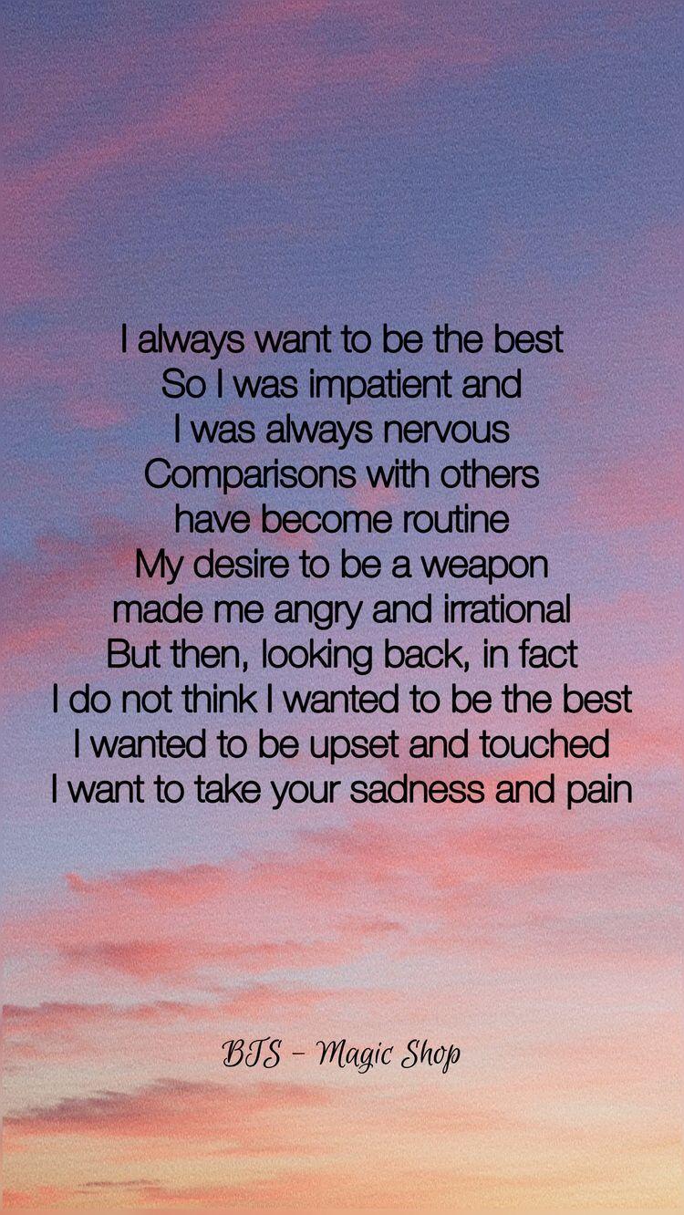 BTS Song Lyrics Wallpapers Wallpaper Cave