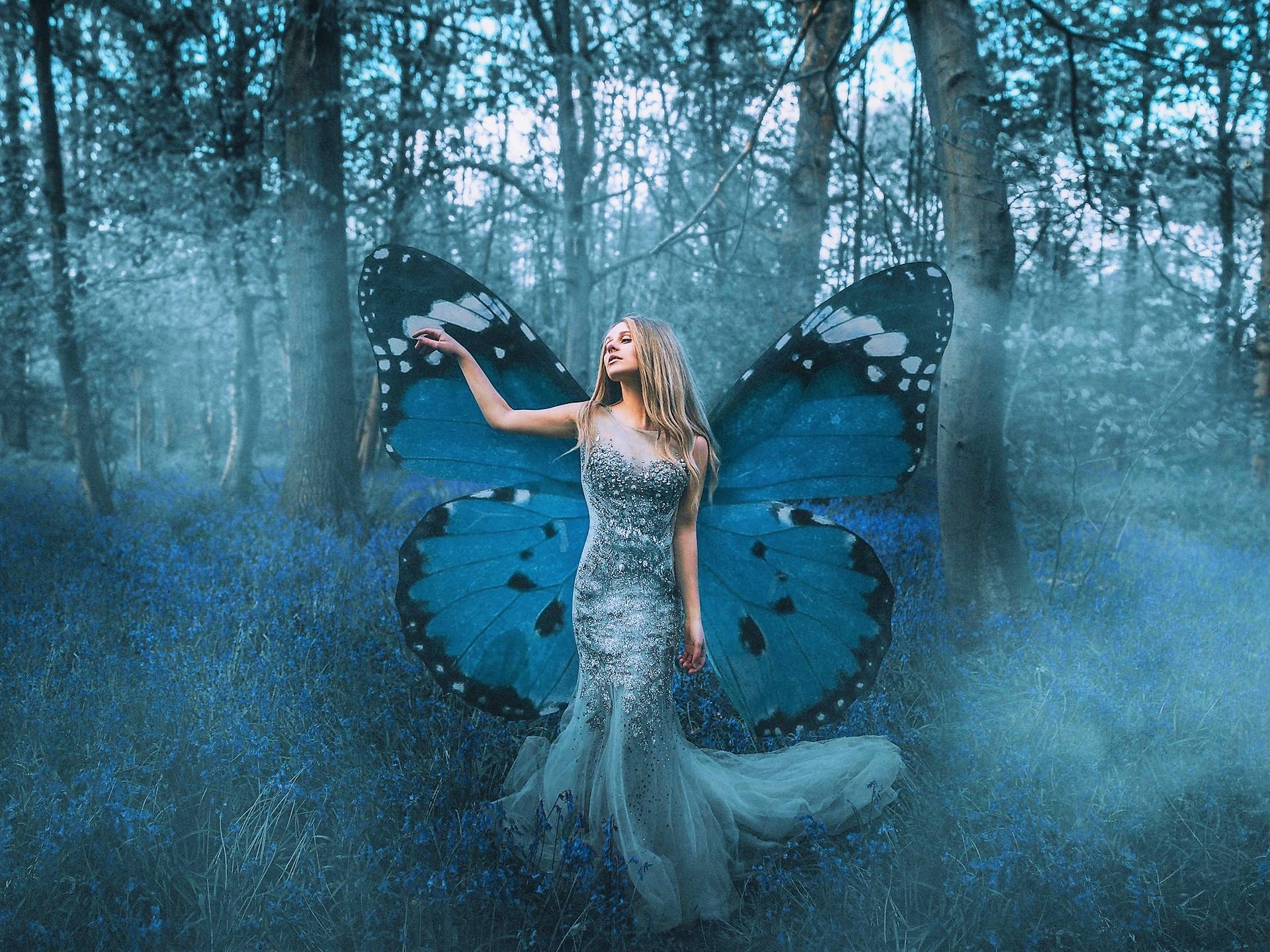 Blue Butterfly Fairy Wallpapers Wallpaper Cave