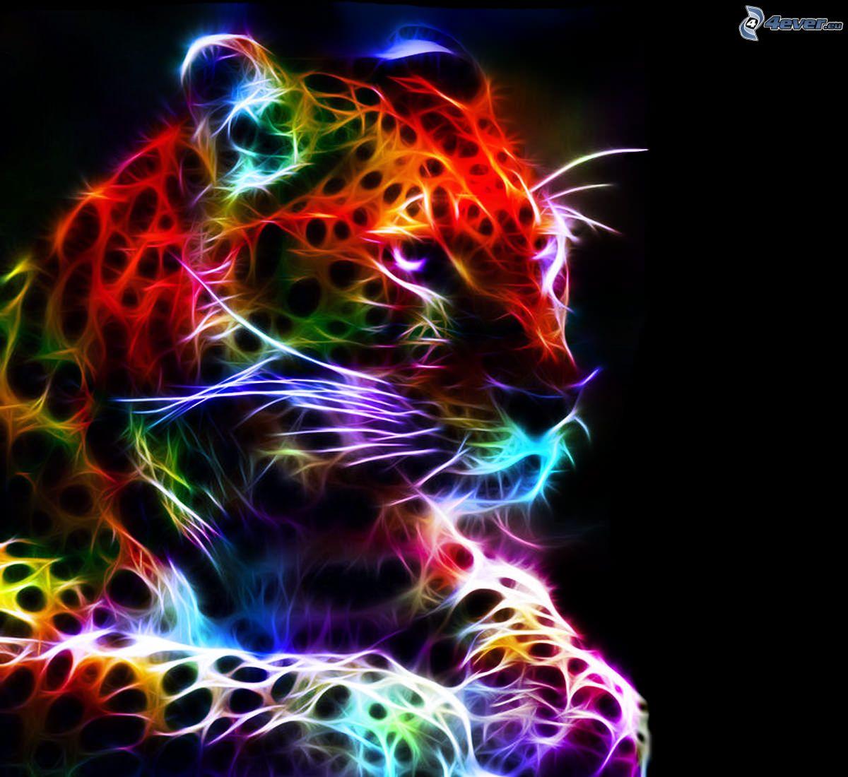 Neon Leopard Wallpapers Wallpaper Cave