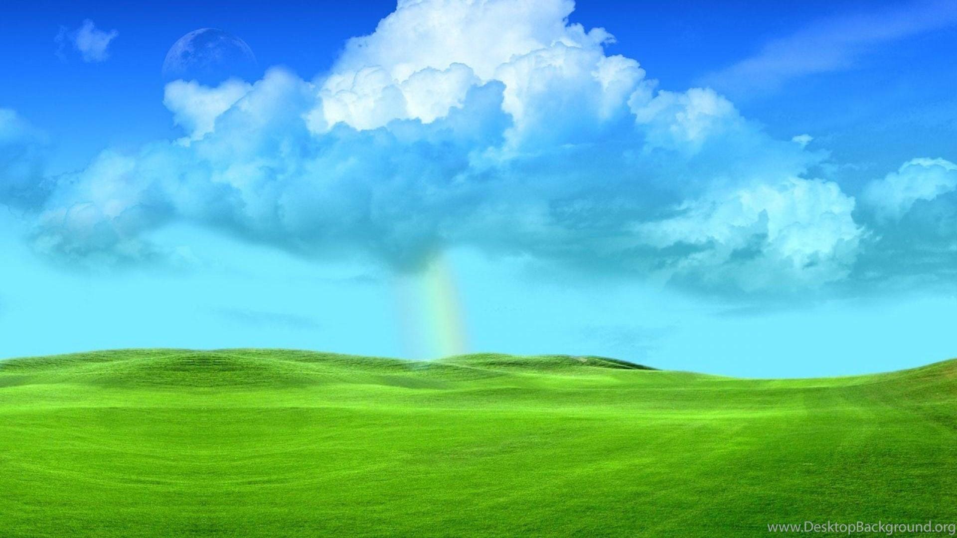 Blue Sky Rainbow Wallpapers Wallpaper Cave