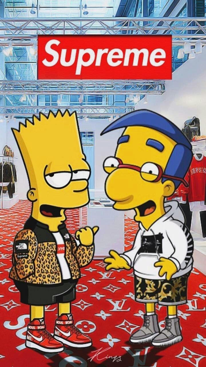Supreme Bart Simpson Wallpapers Wallpaper Cave