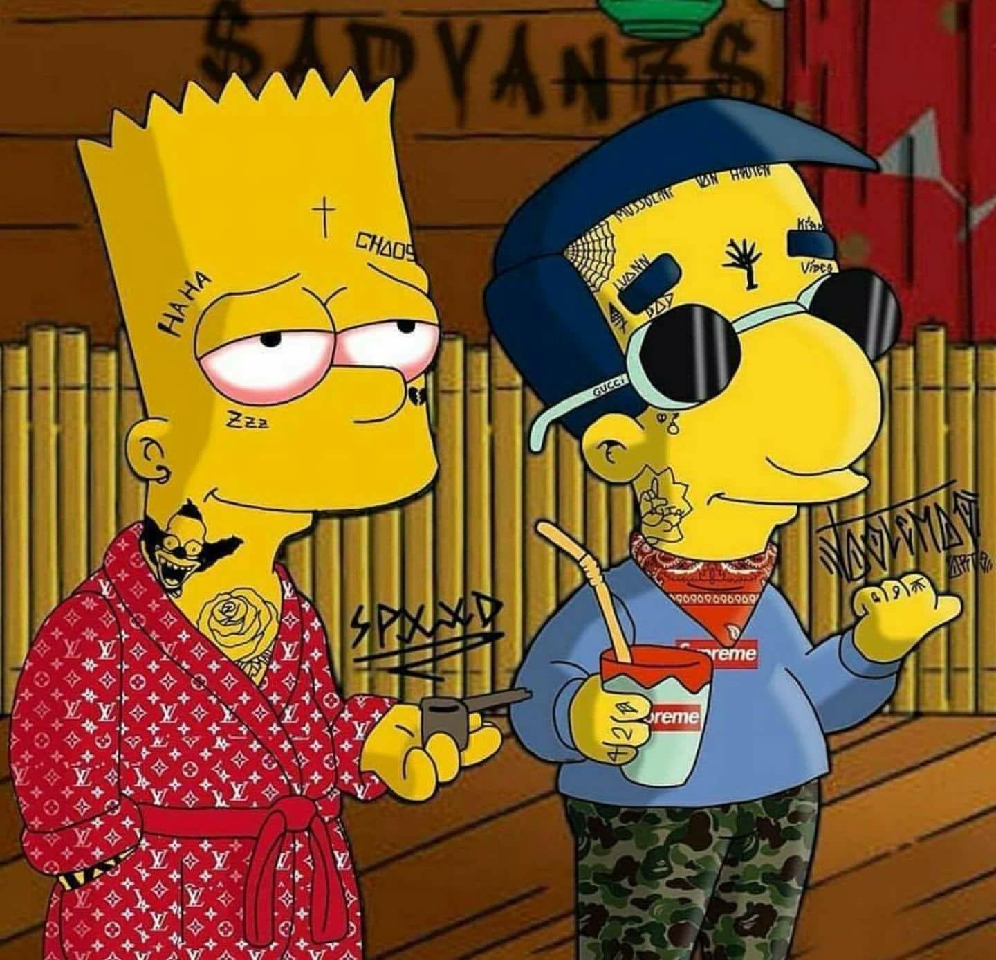 Supreme Bart Simpson Wallpapers Wallpaper Cave