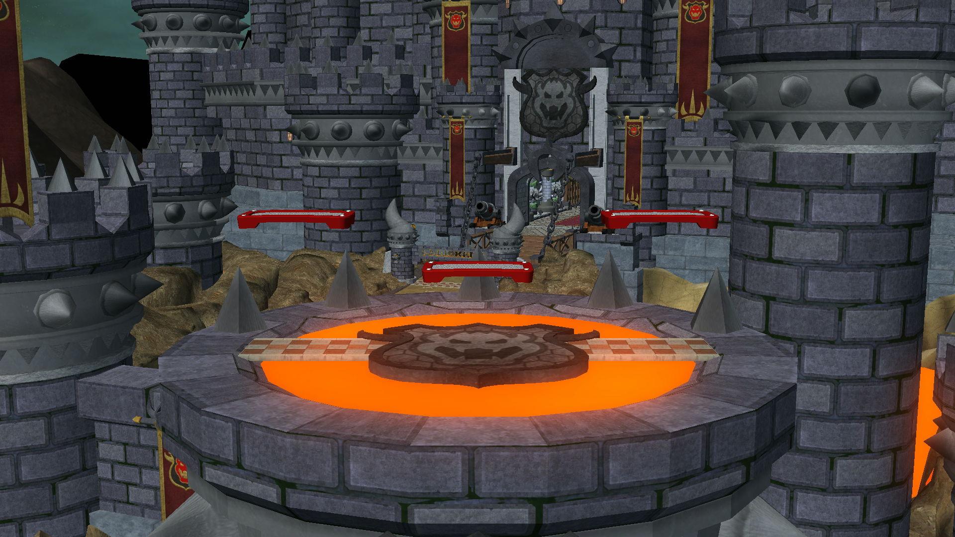 Super Mario Bowser Castle Background