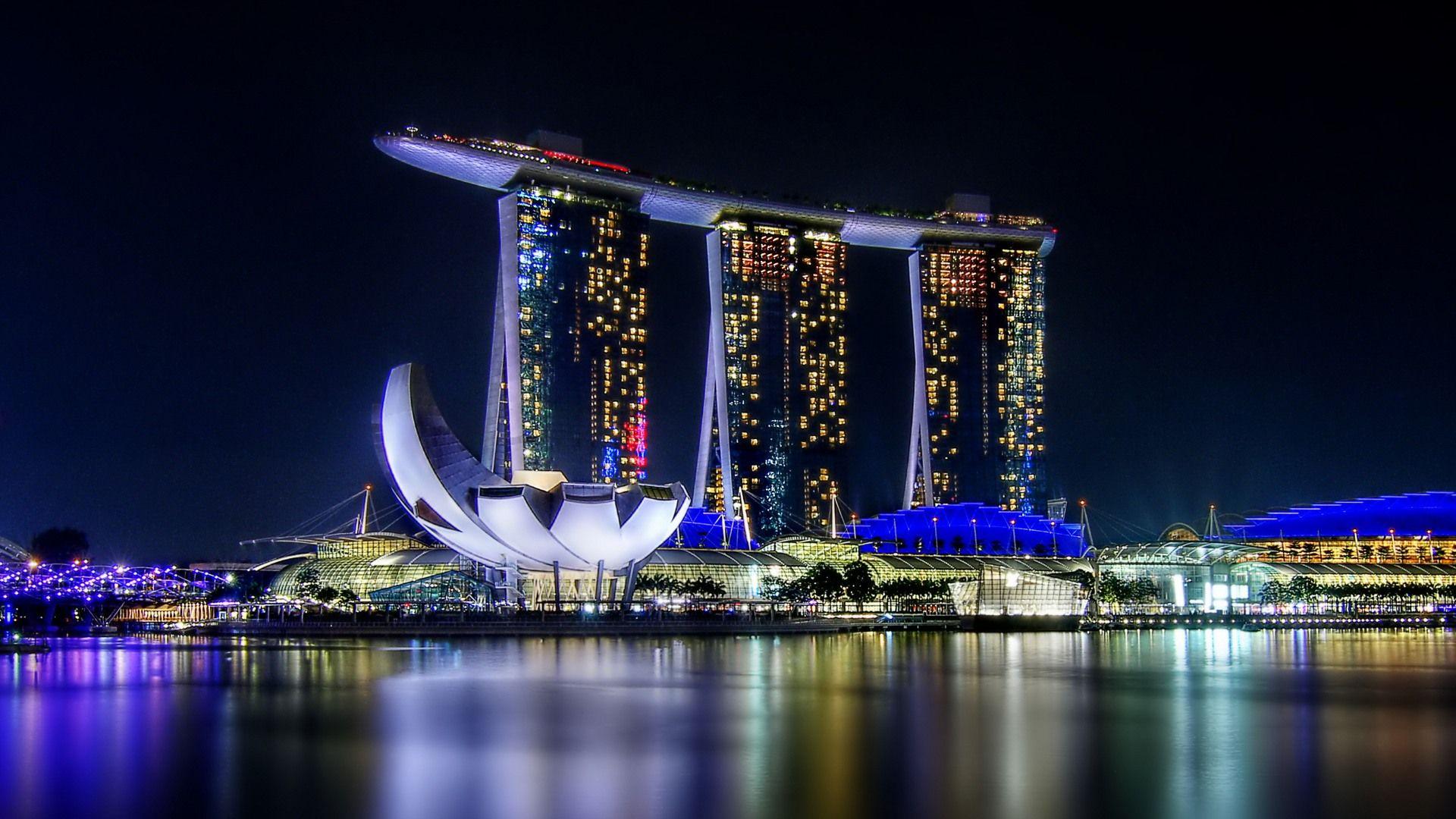 Marina Bay Sands Night Wallpapers Wallpaper Cave