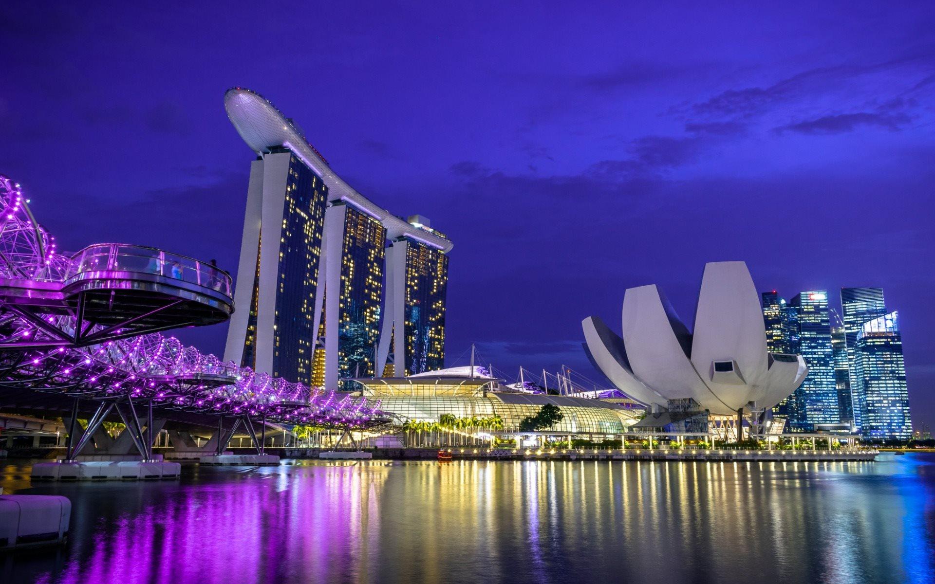 Marina Bay Sands Night Wallpapers Wallpaper Cave