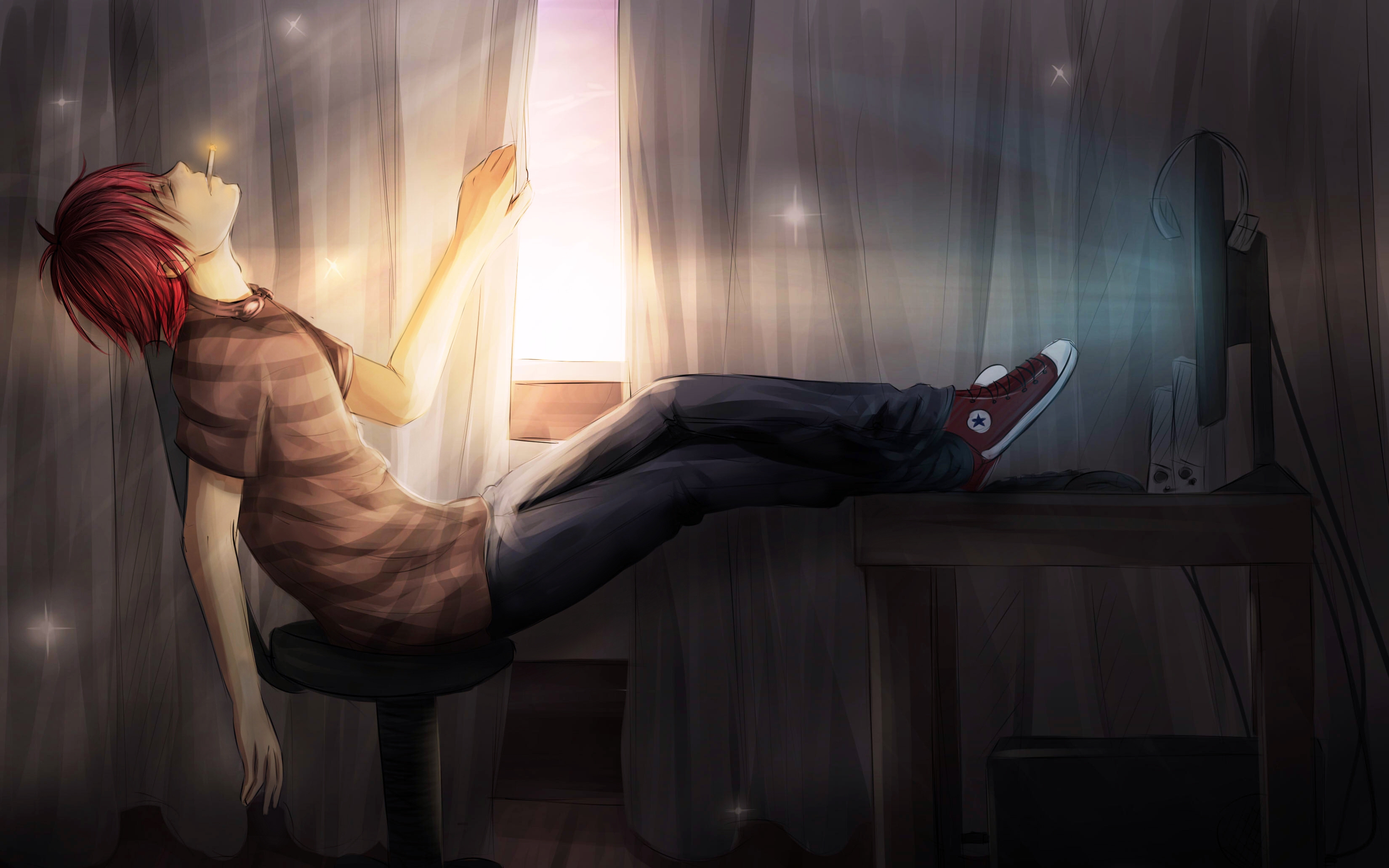 Relaxing Anime Wallpapers Wallpaper Cave