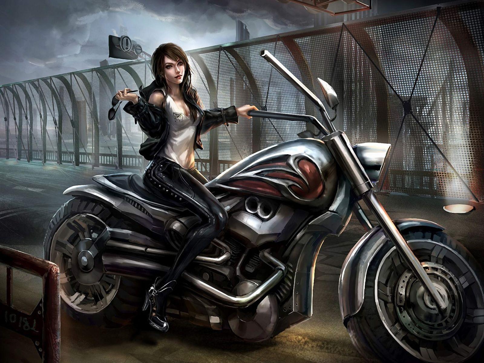 Anime Biker Girl Wallpapers Wallpaper Cave