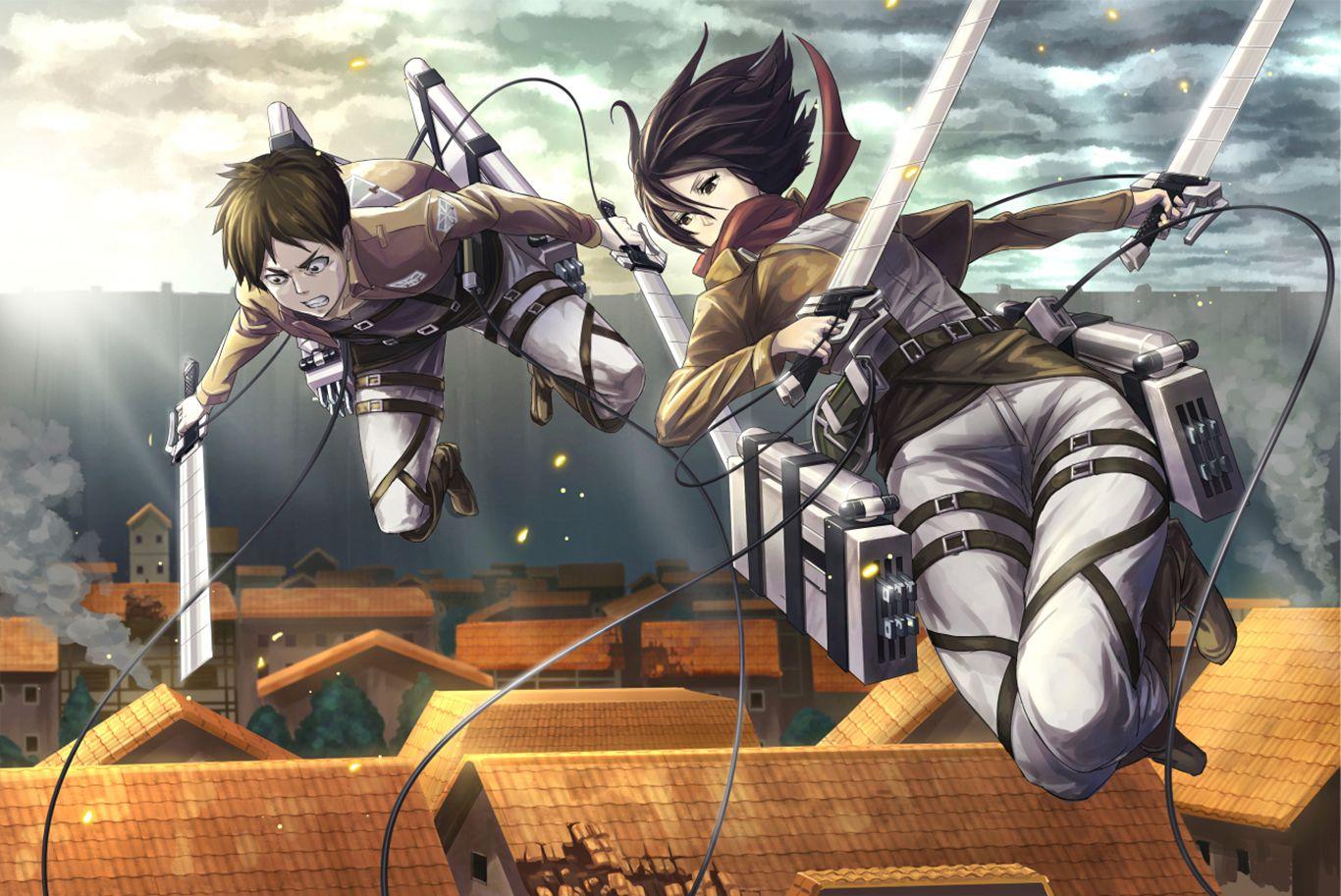 Eren Yeager And Mikasa Ackerman Wallpapers Wallpaper Cave