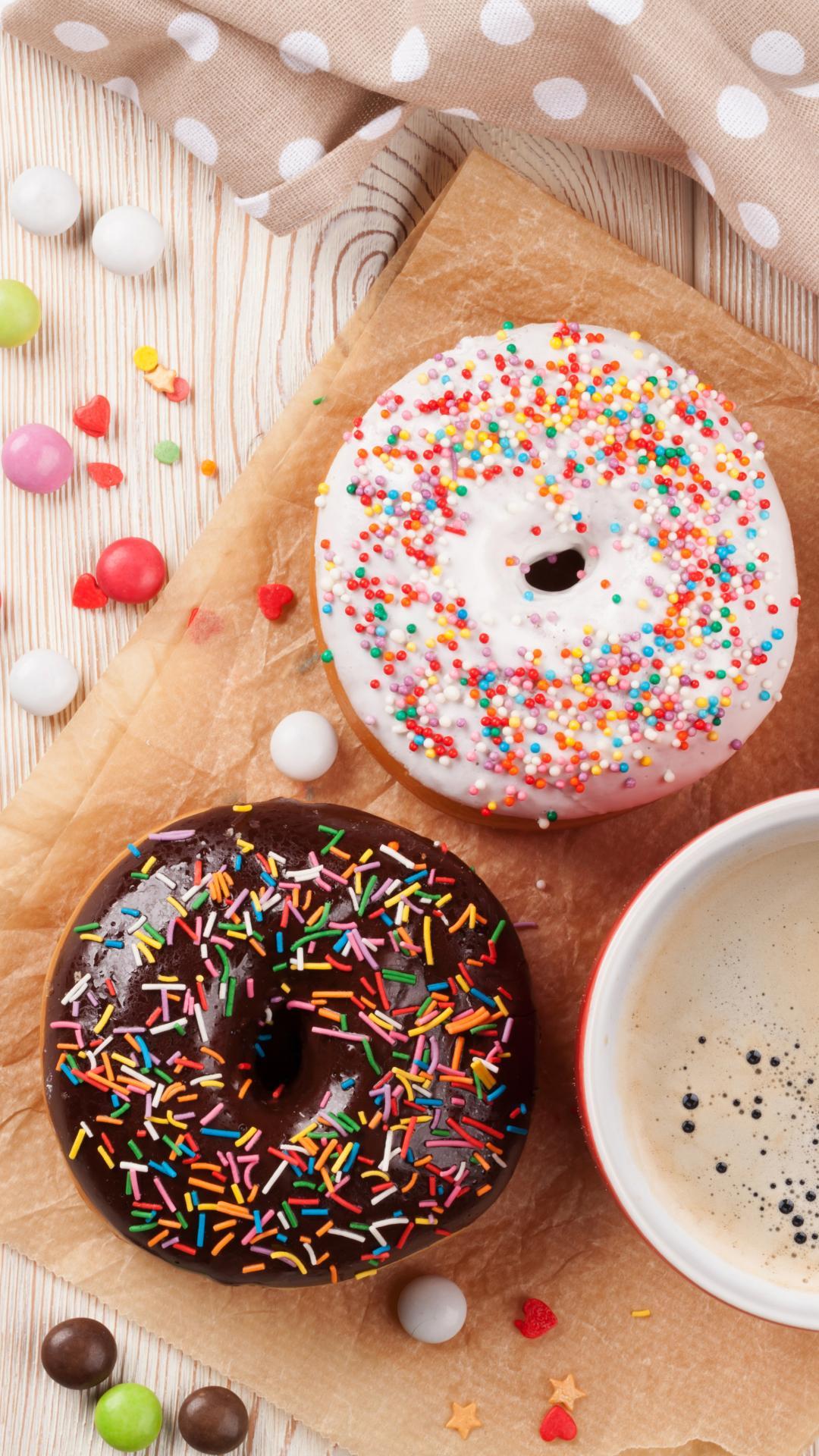 Coffee With A Donut Wallpapers Wallpaper Cave