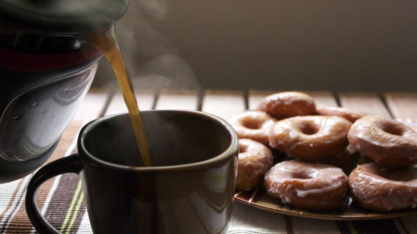 Coffee With A Donut Wallpapers Wallpaper Cave