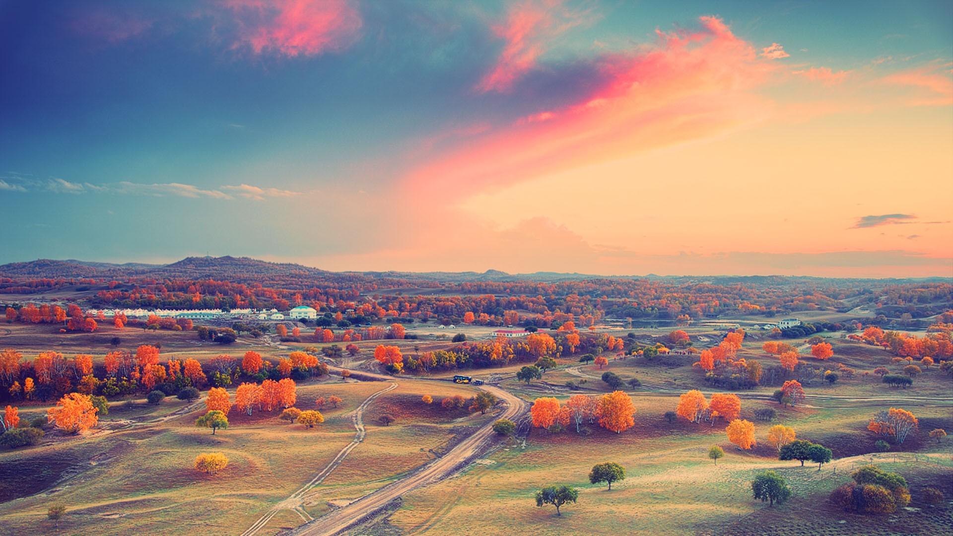 Autumn Sunset Wallpapers Wallpaper Cave