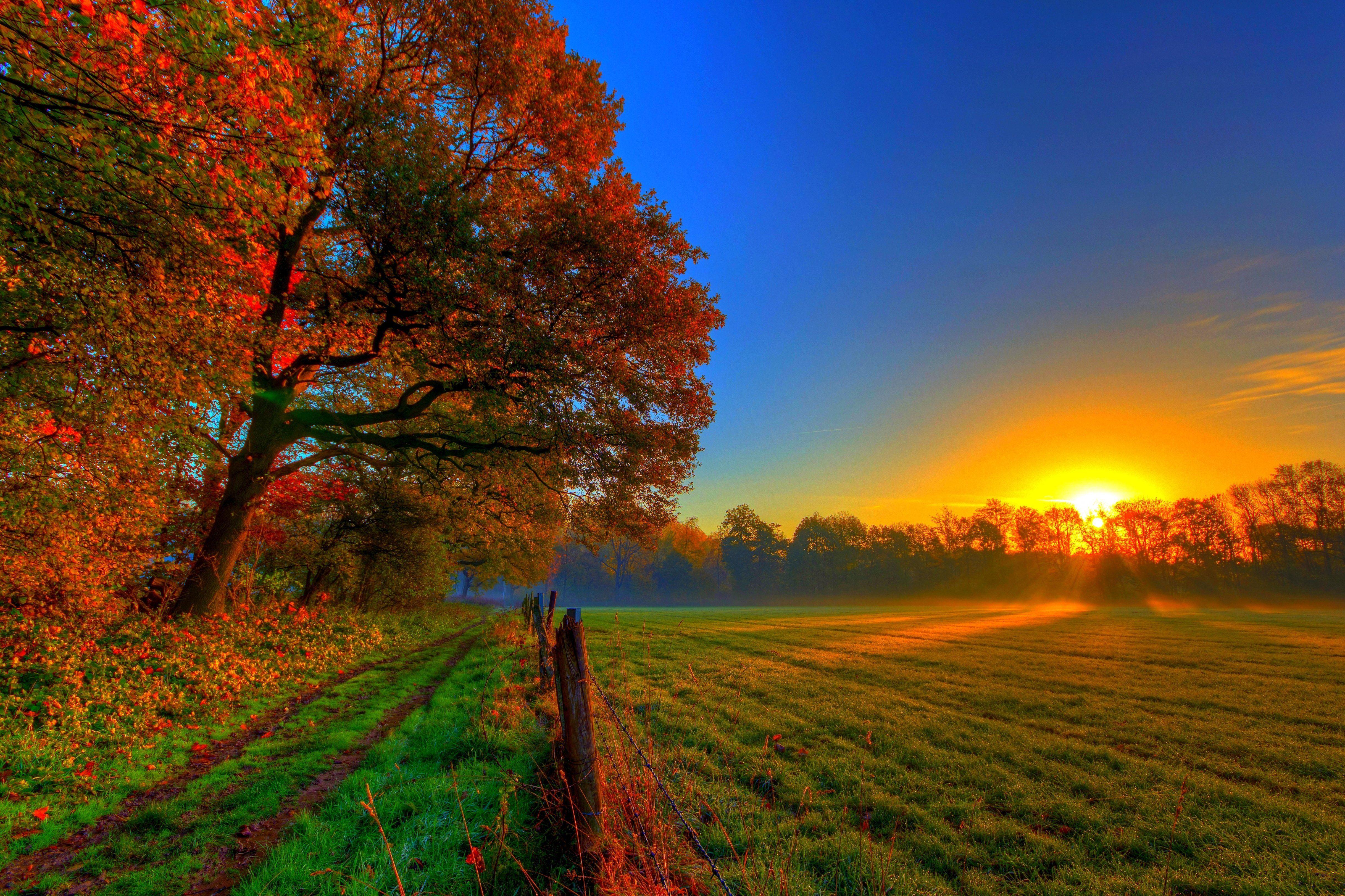 Autumn Sunset Wallpapers Wallpaper Cave