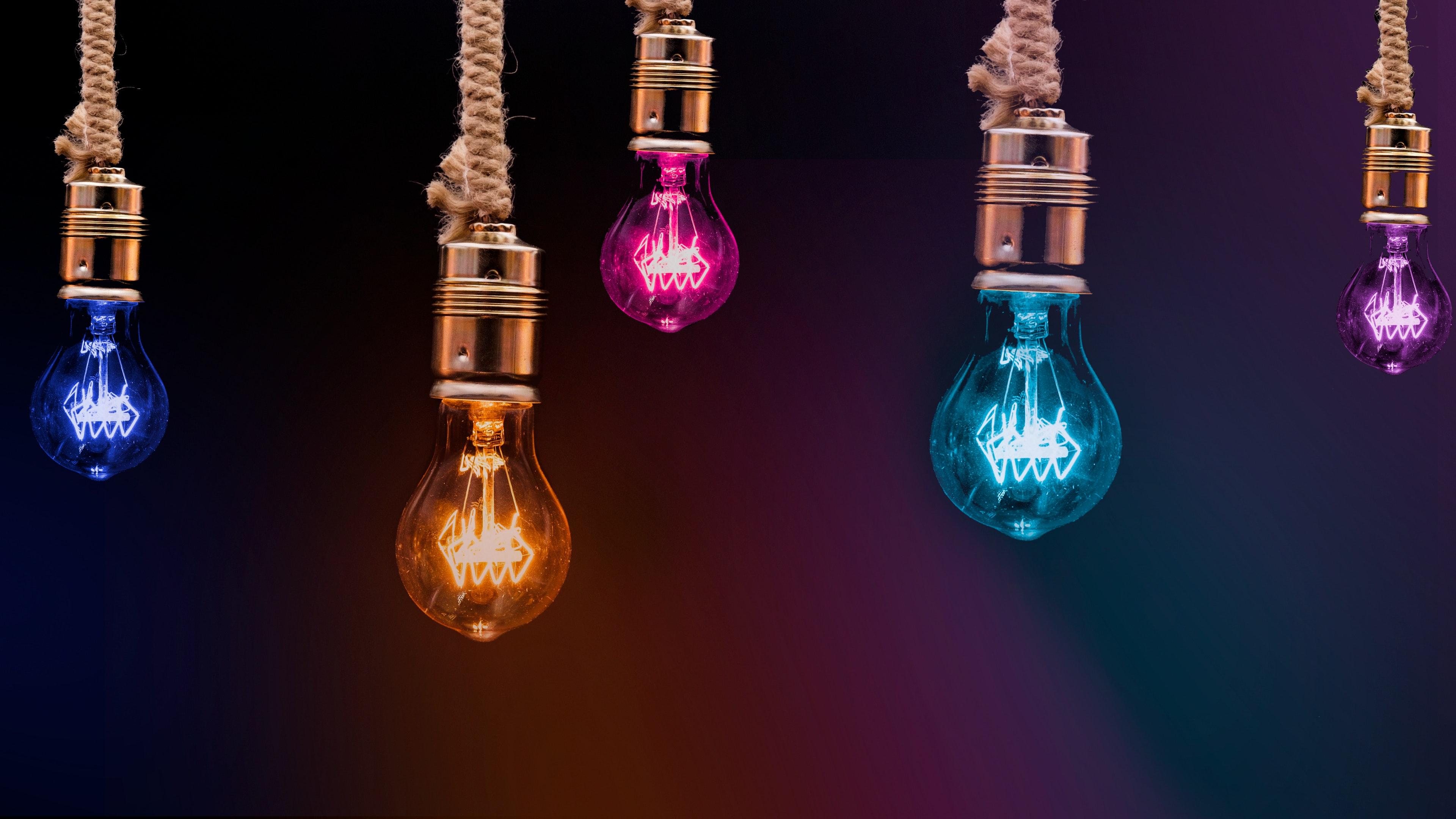 Colorful Light Bulbs Wallpapers Wallpaper Cave