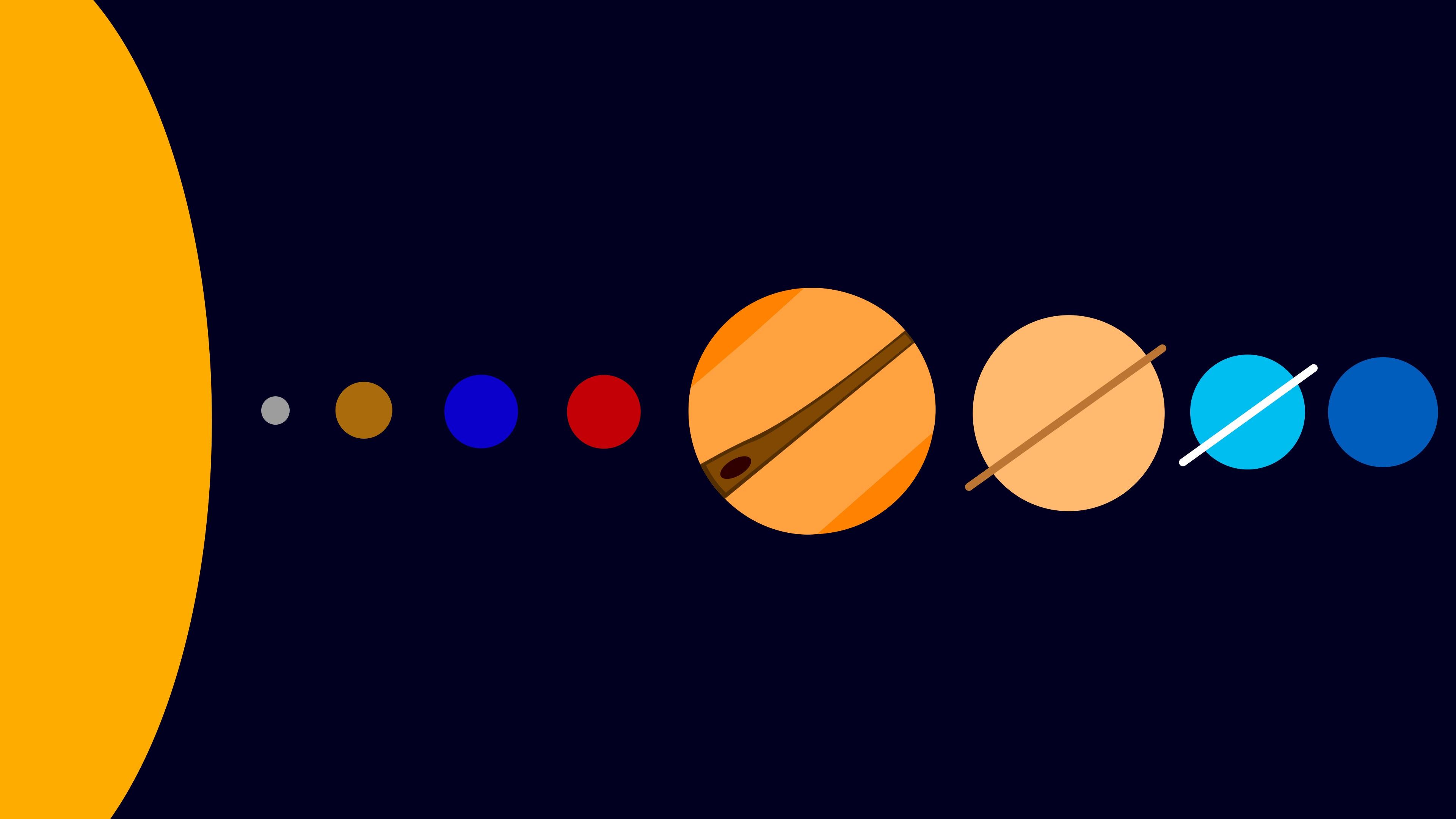 Minimal Solar System Wallpapers Wallpaper Cave