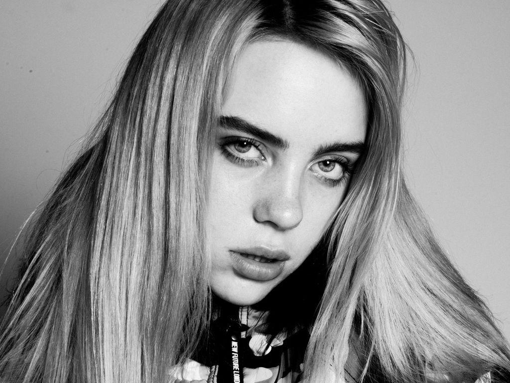 Billie Eilish Black And White Desktop Wallpapers Wallpaper Cave