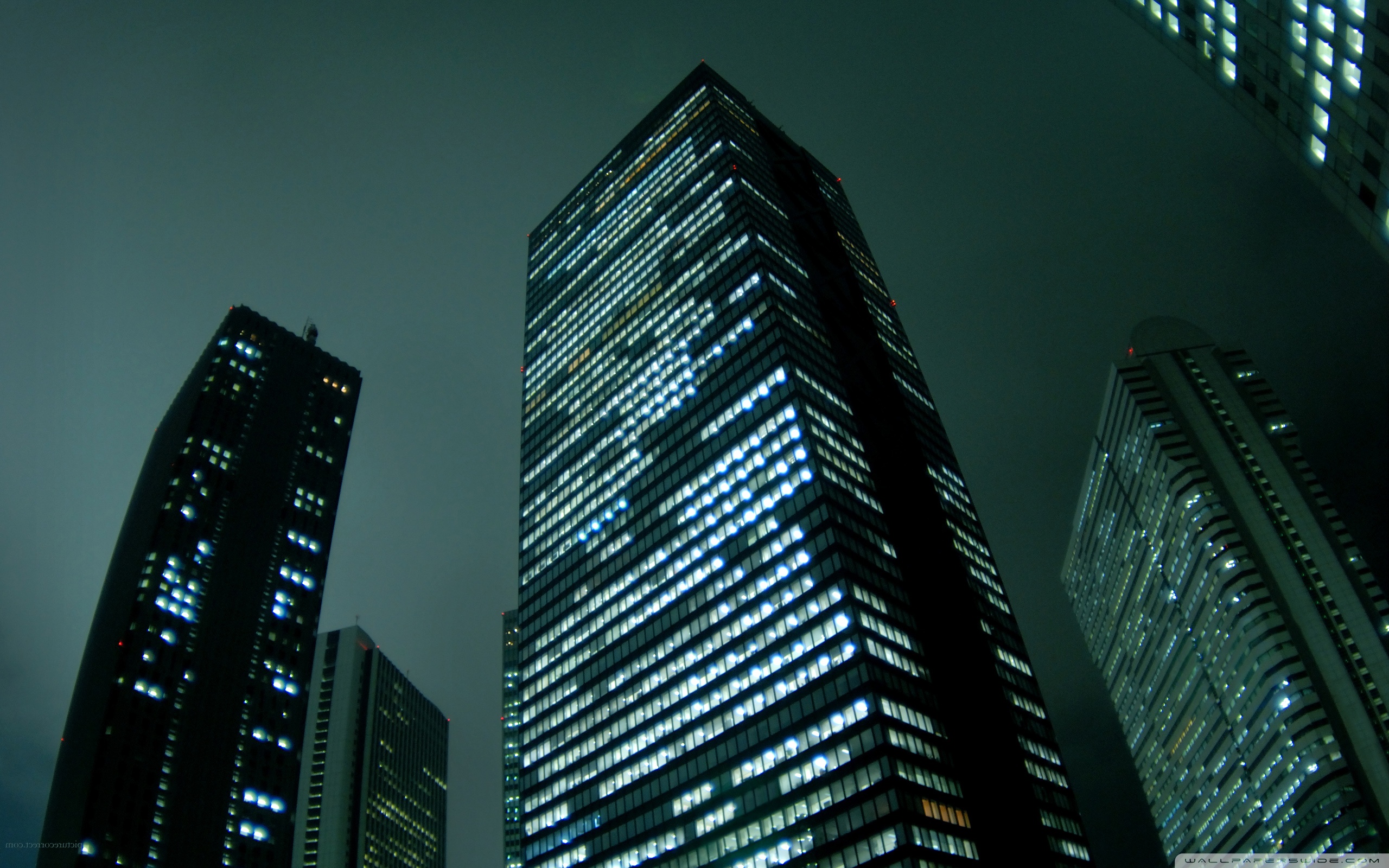 Skyscrapers At Night Wallpapers Wallpaper Cave