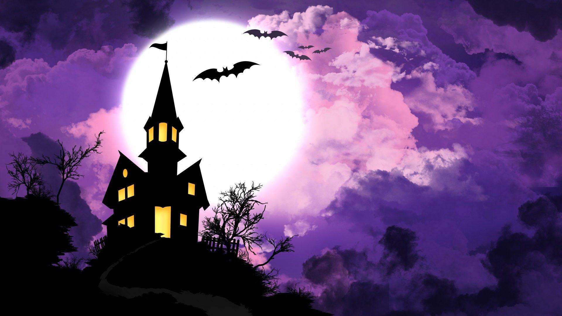 Purple Halloween Wallpapers Wallpaper Cave