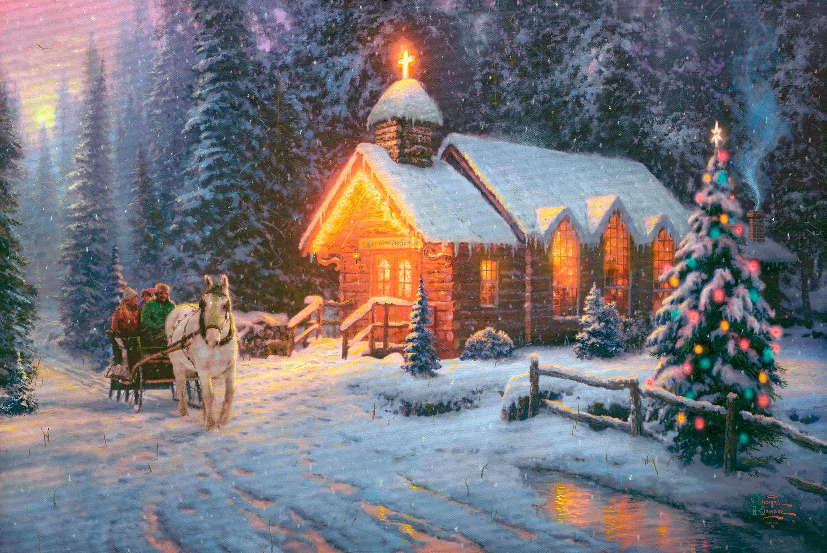 Christmas Church Wallpapers Wallpaper Cave