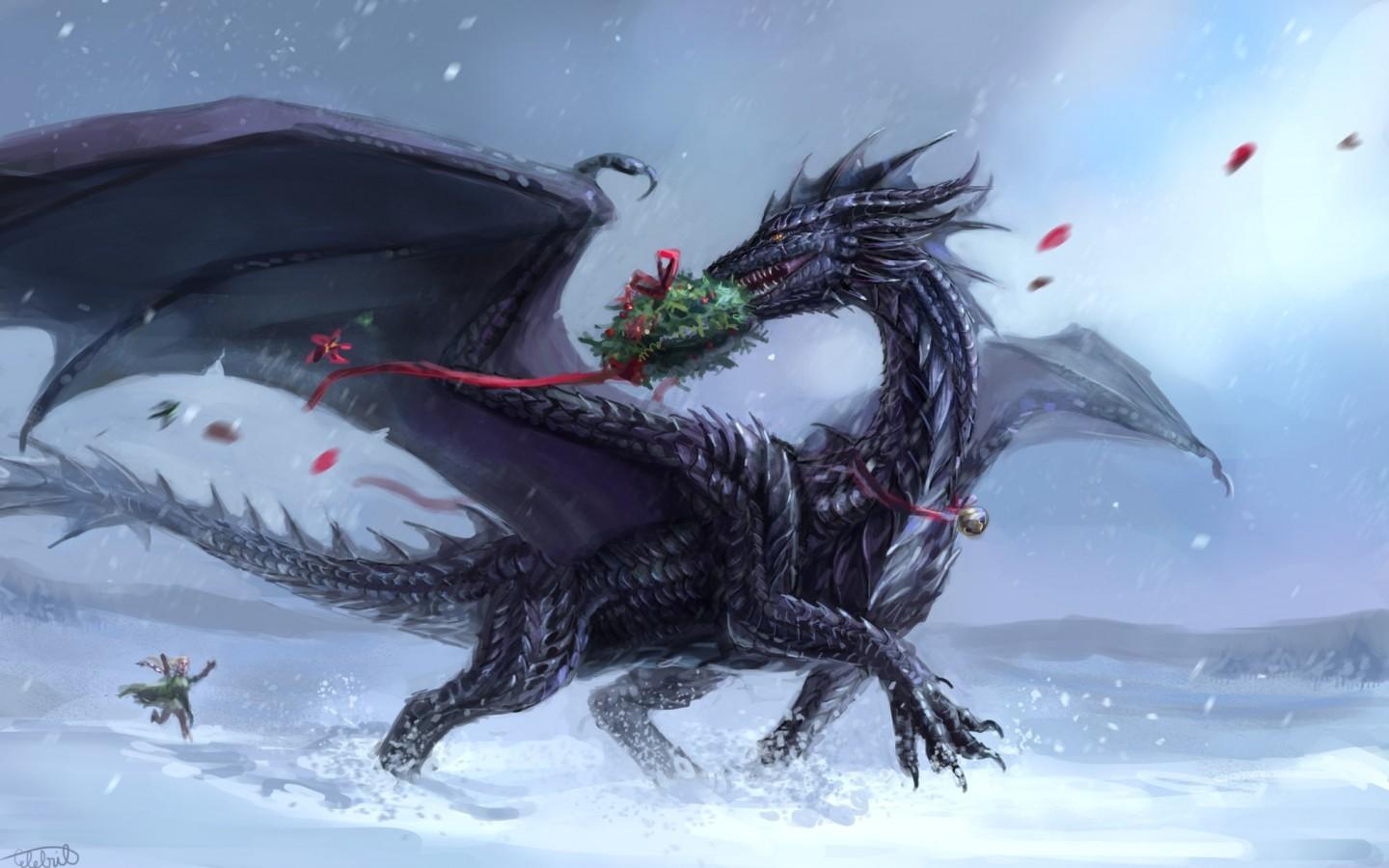 Snow Dragon Wallpapers Wallpaper Cave