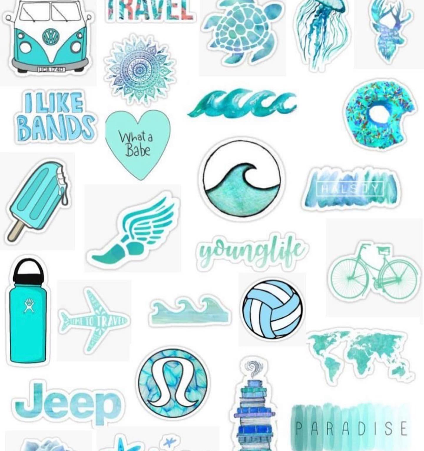 VSCO Girl Stickers Wallpapers Wallpaper Cave