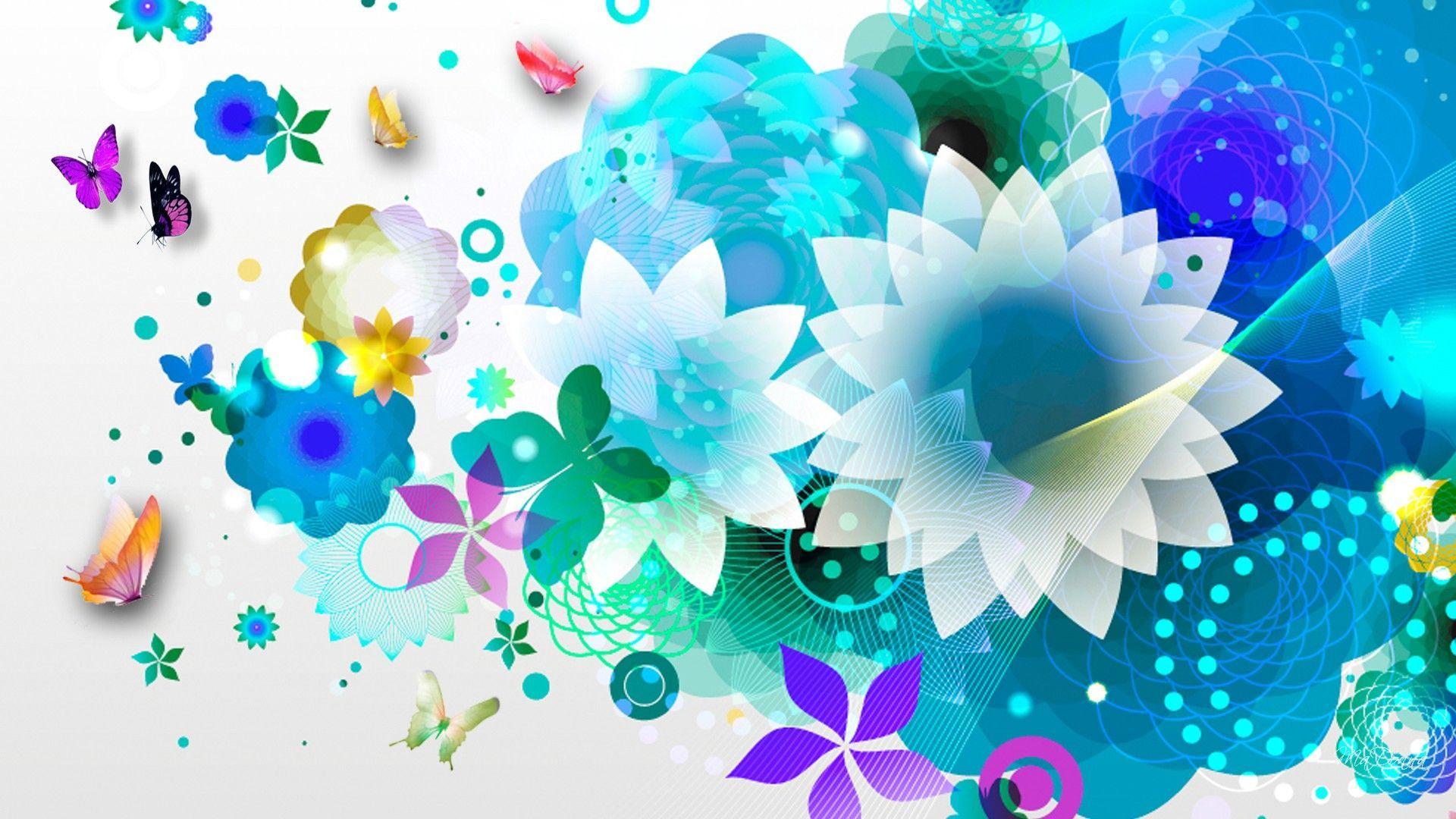 Colorful Abstract Flower Wallpapers Wallpaper Cave