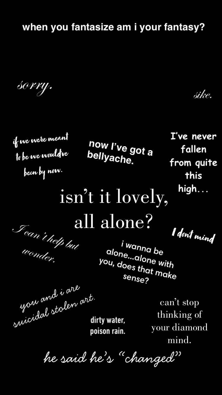 Billie Eilish Lyrics Quotes Wallpapers Wallpaper Cave
