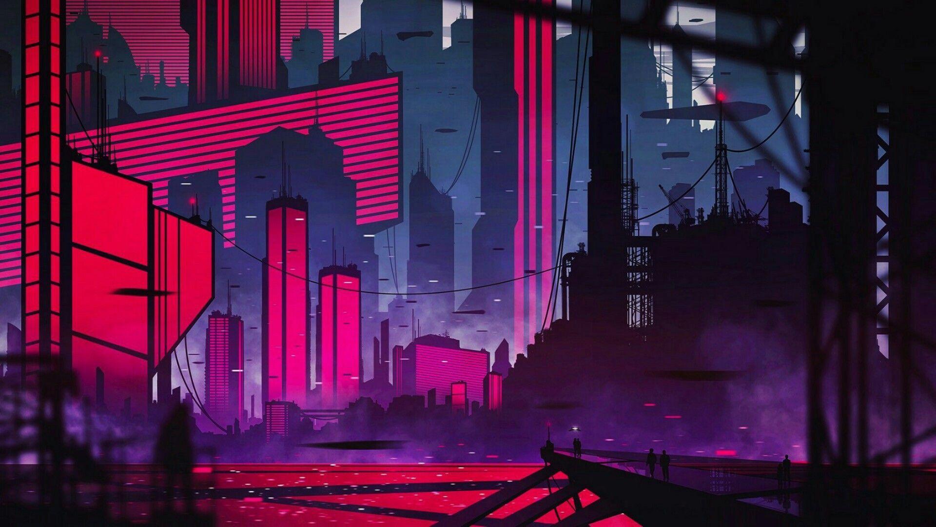 Pink And Blue City Wallpaper Tons of awesome pink futuristic city desktop wallpapers to