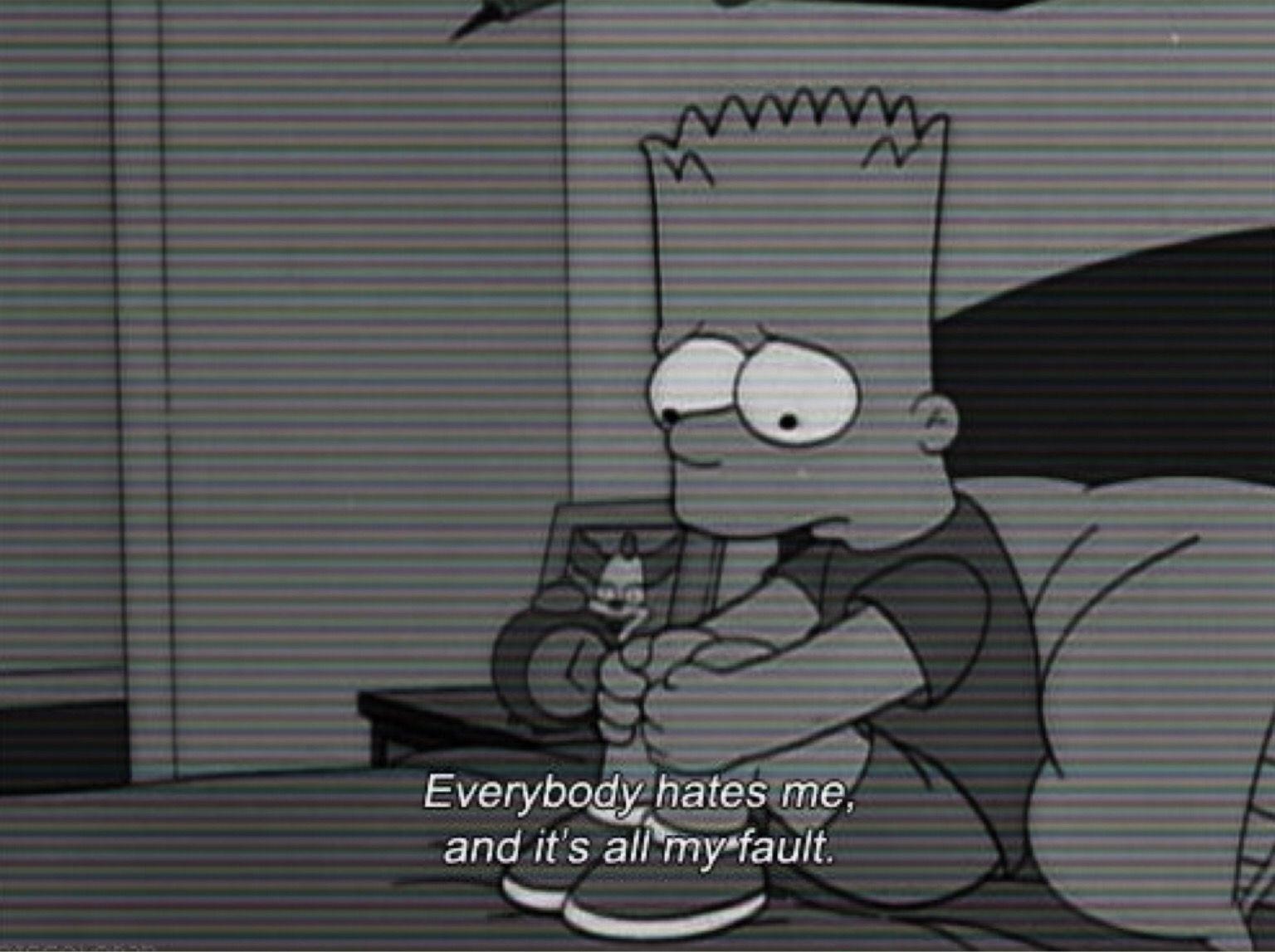 Sad Bart Simpson Desktop Wallpapers Wallpaper Cave