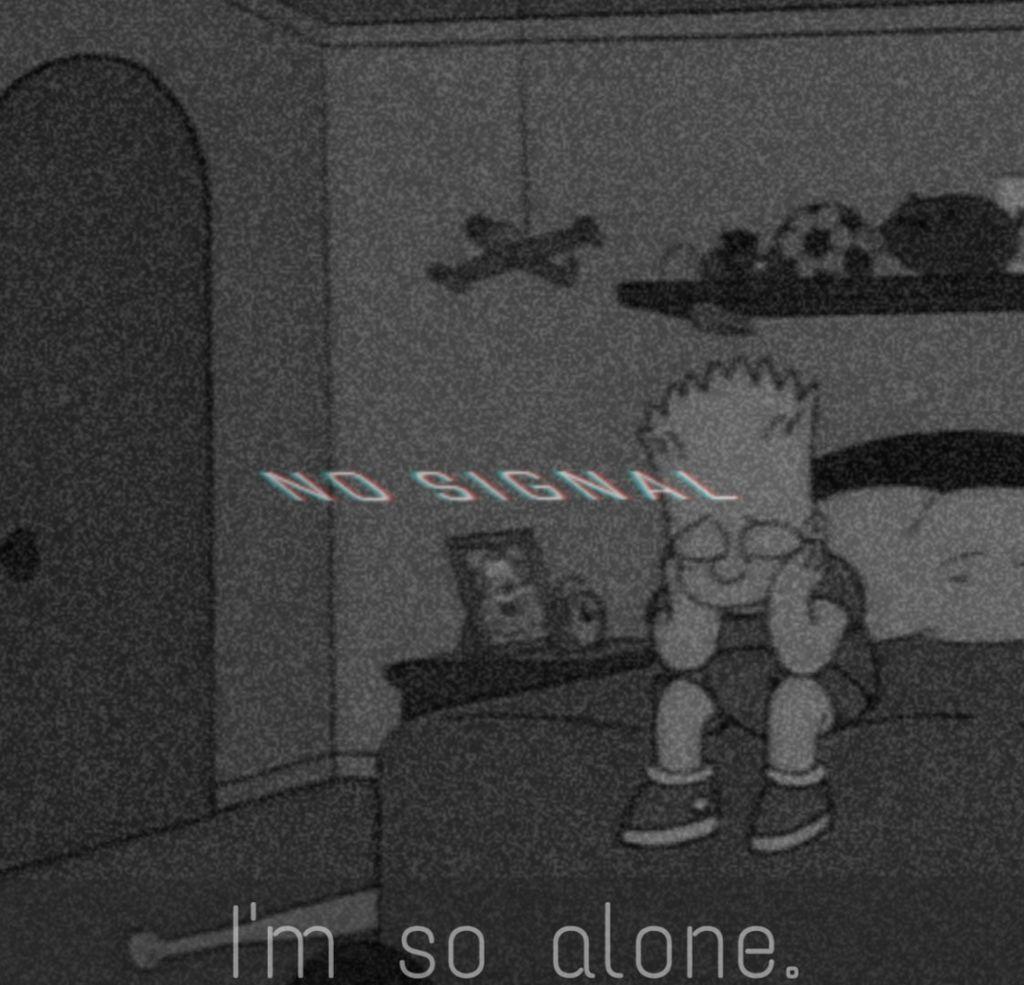 Bart Simpson Sad Wallpaper Black And White Mantul Wall