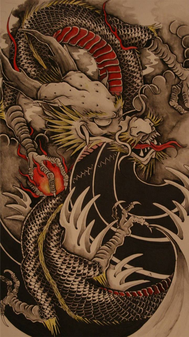 Japanese Dragon HD Aesthetic Wallpapers Wallpaper Cave