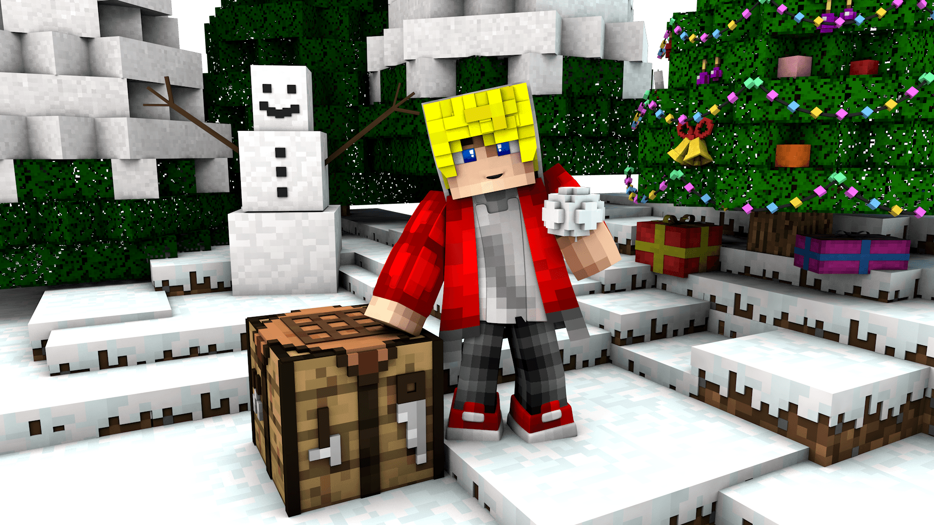 Minecraft Christmas Background 1080 Minecraft Christmas Wallpapers Wallpaper Cave