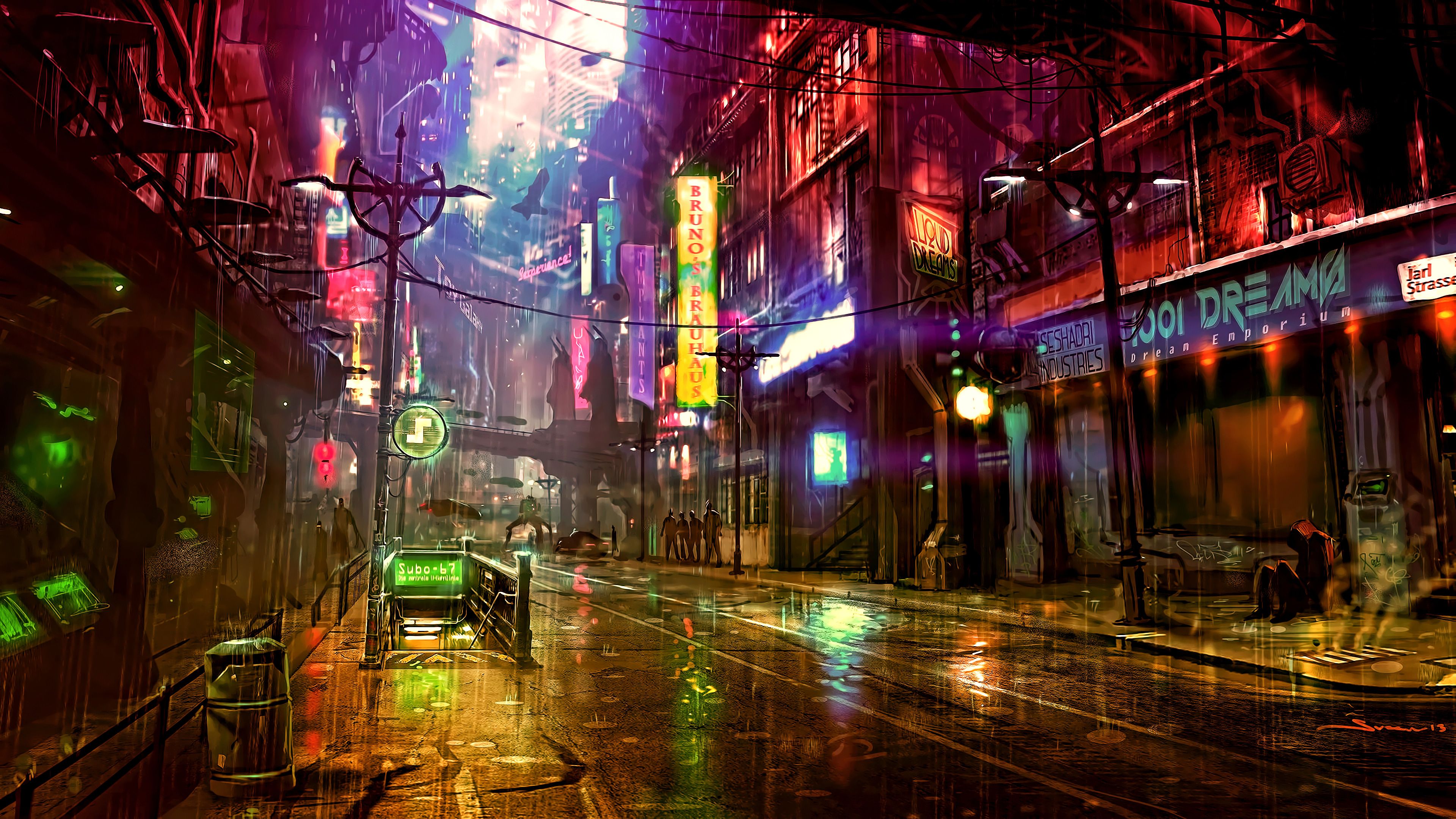 Neon City Desktop Wallpapers Wallpaper Cave