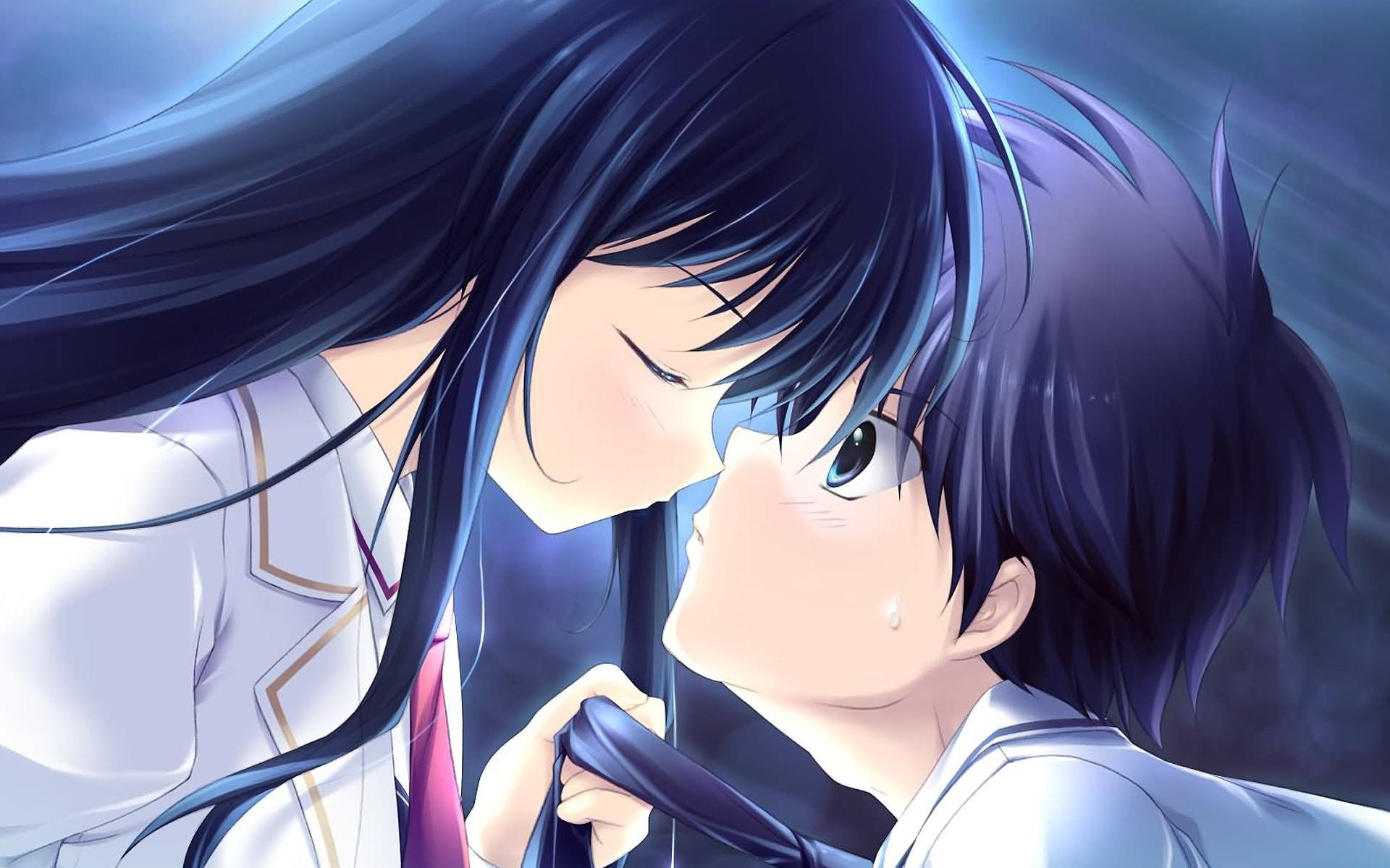 Cute Anime Girl And Boy Kiss Wallpapers Wallpaper Cave