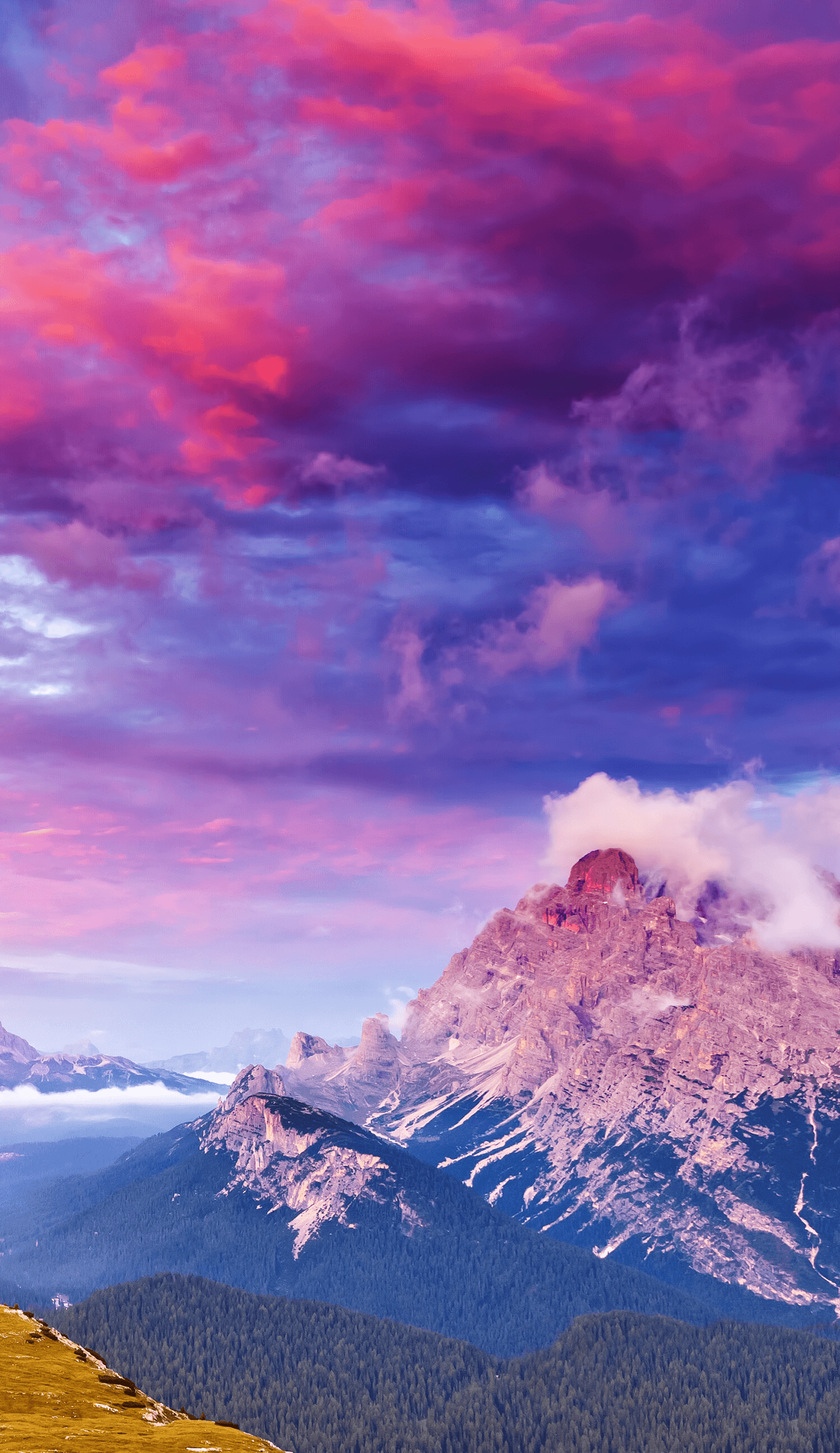 Pink Sky Mountains Wallpapers Wallpaper Cave