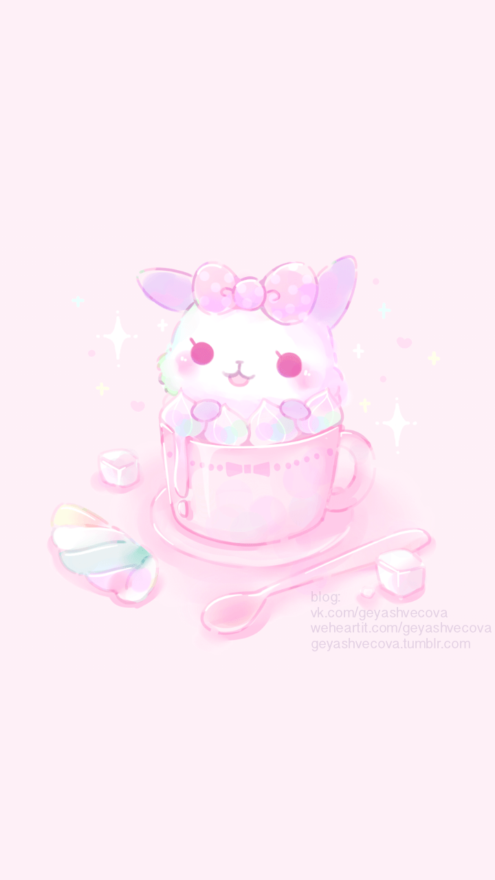 Cute Kawaii Bunny Wallpapers Wallpaper Cave