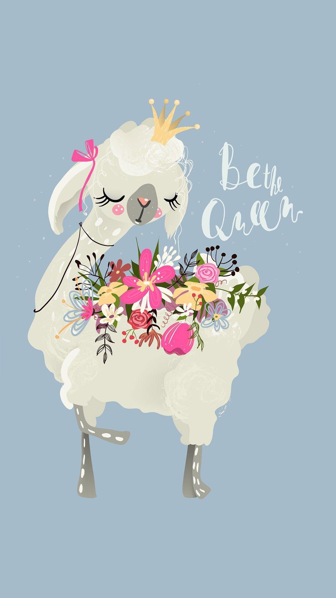 Cute Spring Llama Wallpapers Wallpaper Cave