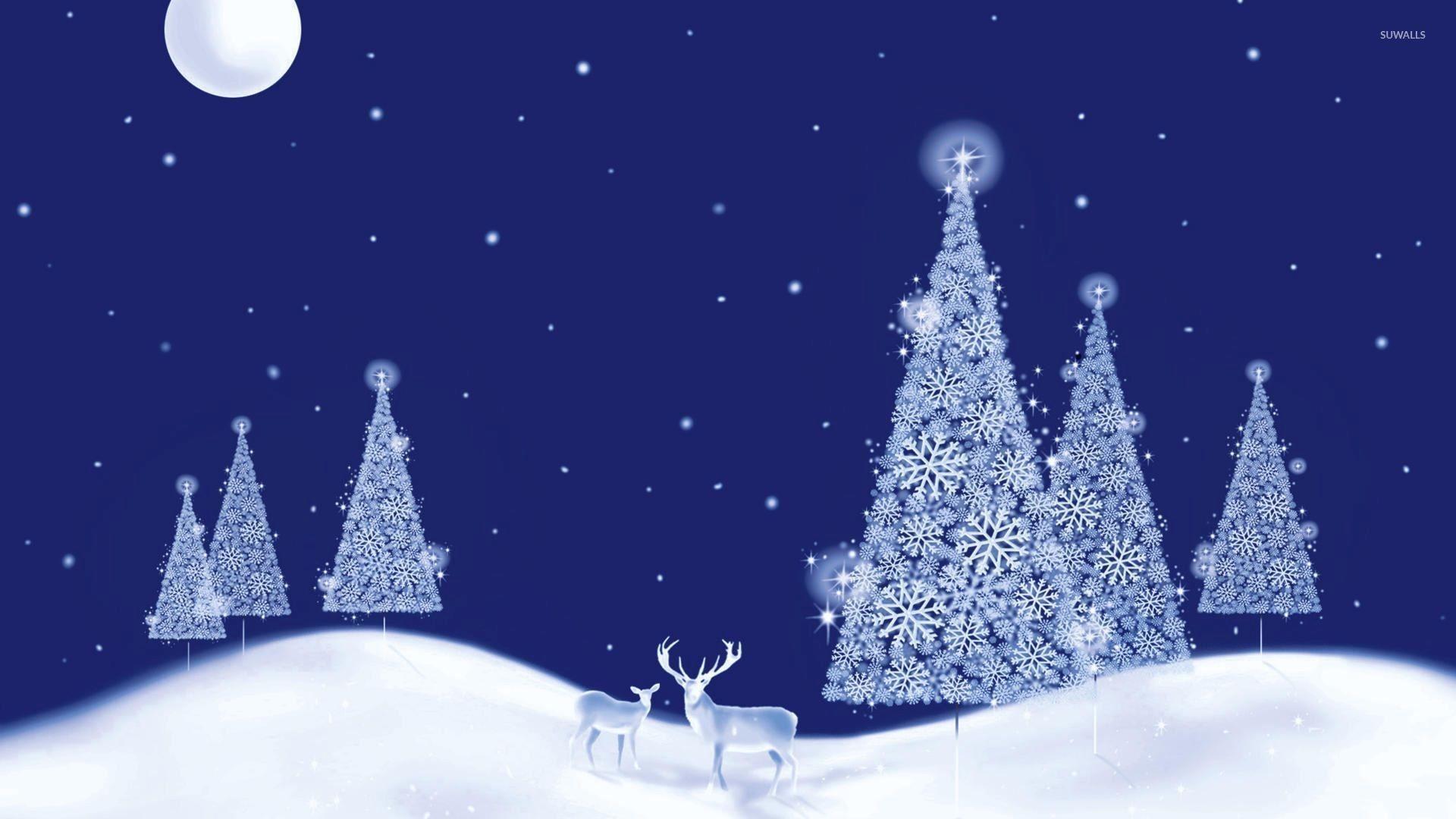Blue And White Christmas Wallpapers Wallpaper Cave