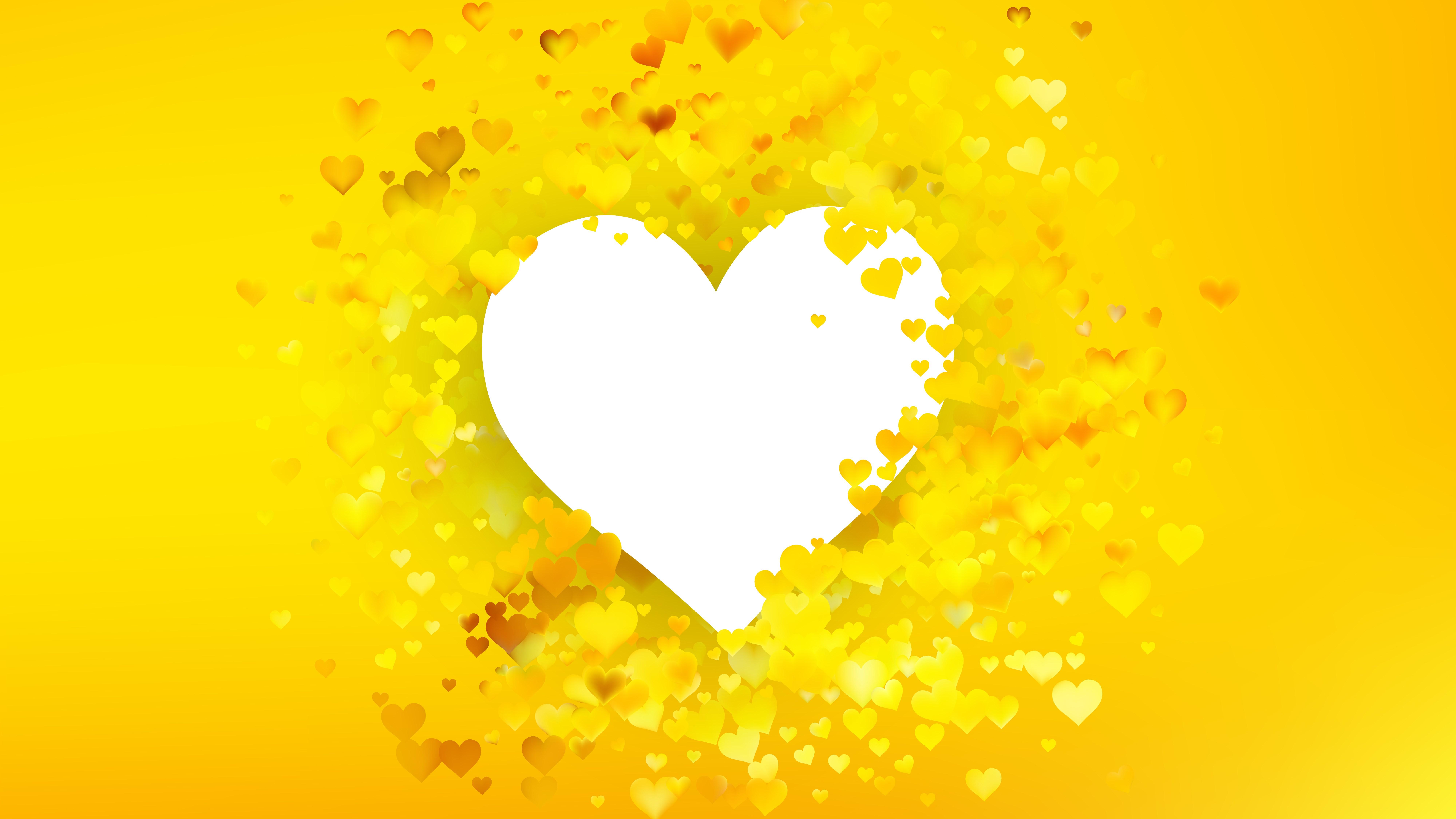 Yellow Hearts Wallpapers Wallpaper Cave