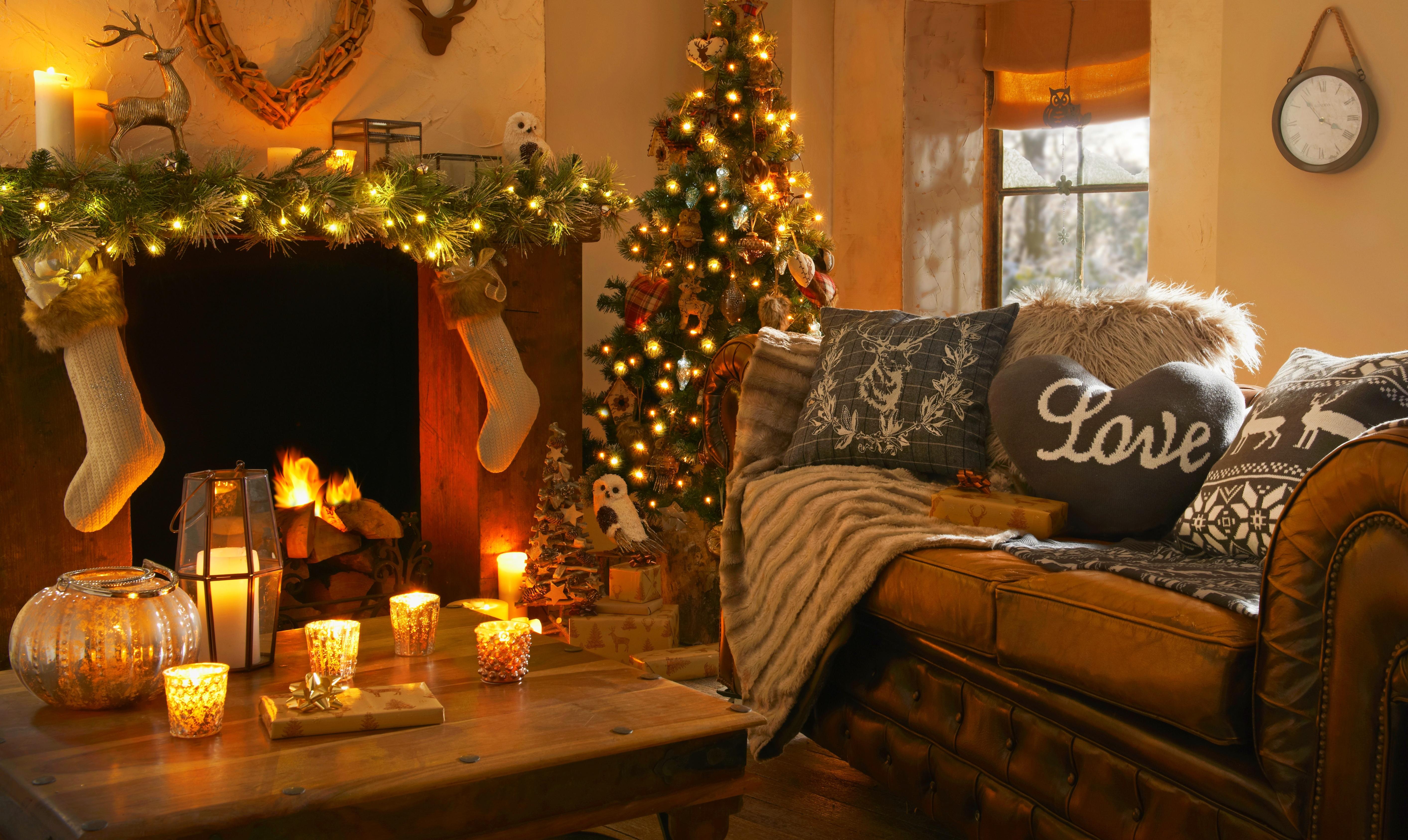 Christmas Tree Fireplace Wallpapers Wallpaper Cave