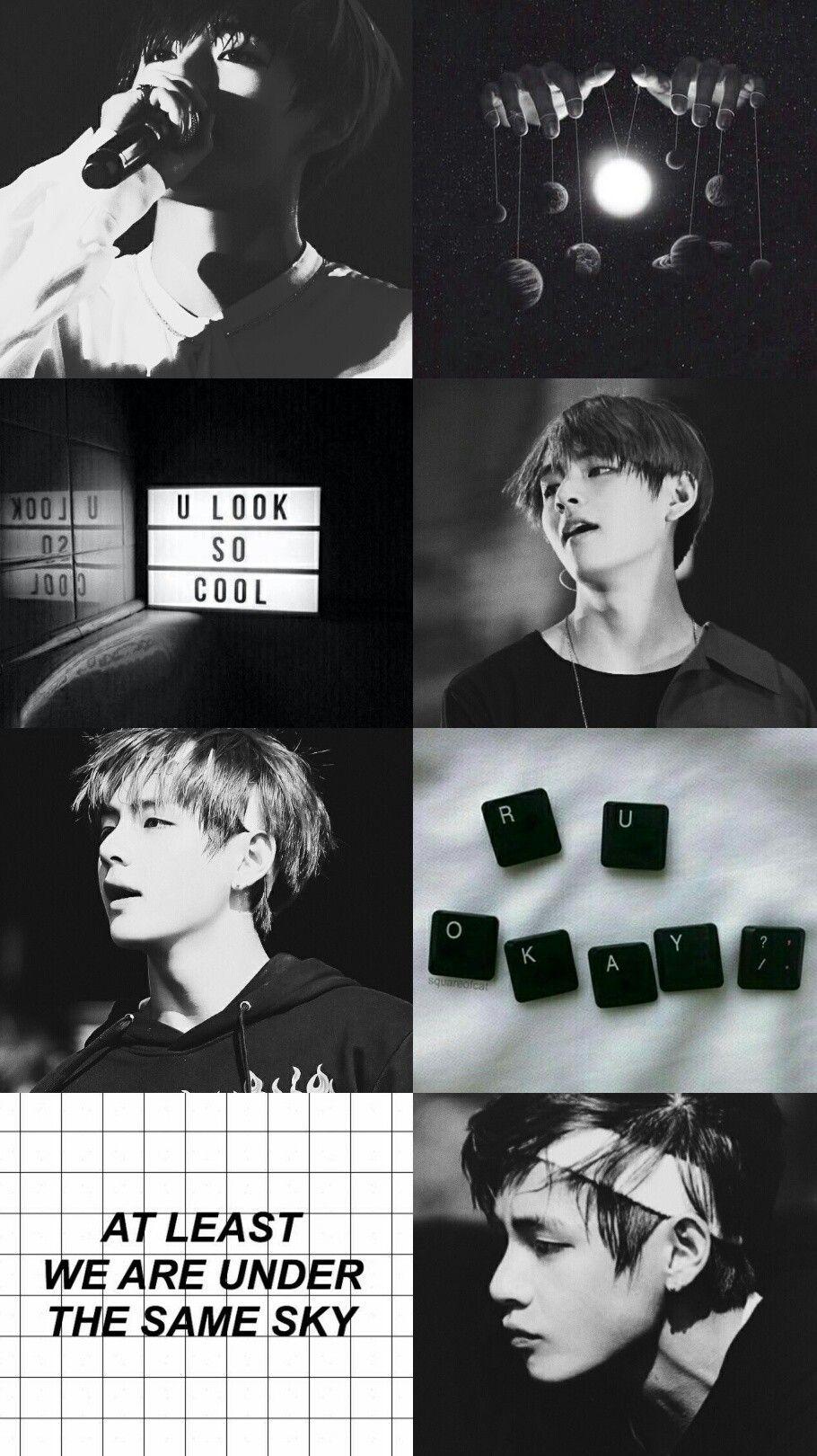 Taehyung Black And White Aesthetic Wallpapers Wallpaper Cave