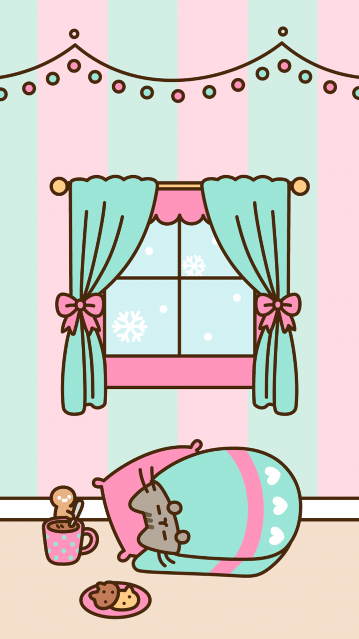 Pusheen Christmas Background Pusheen Valentine's Day Wallpapers Wallpaper Cave