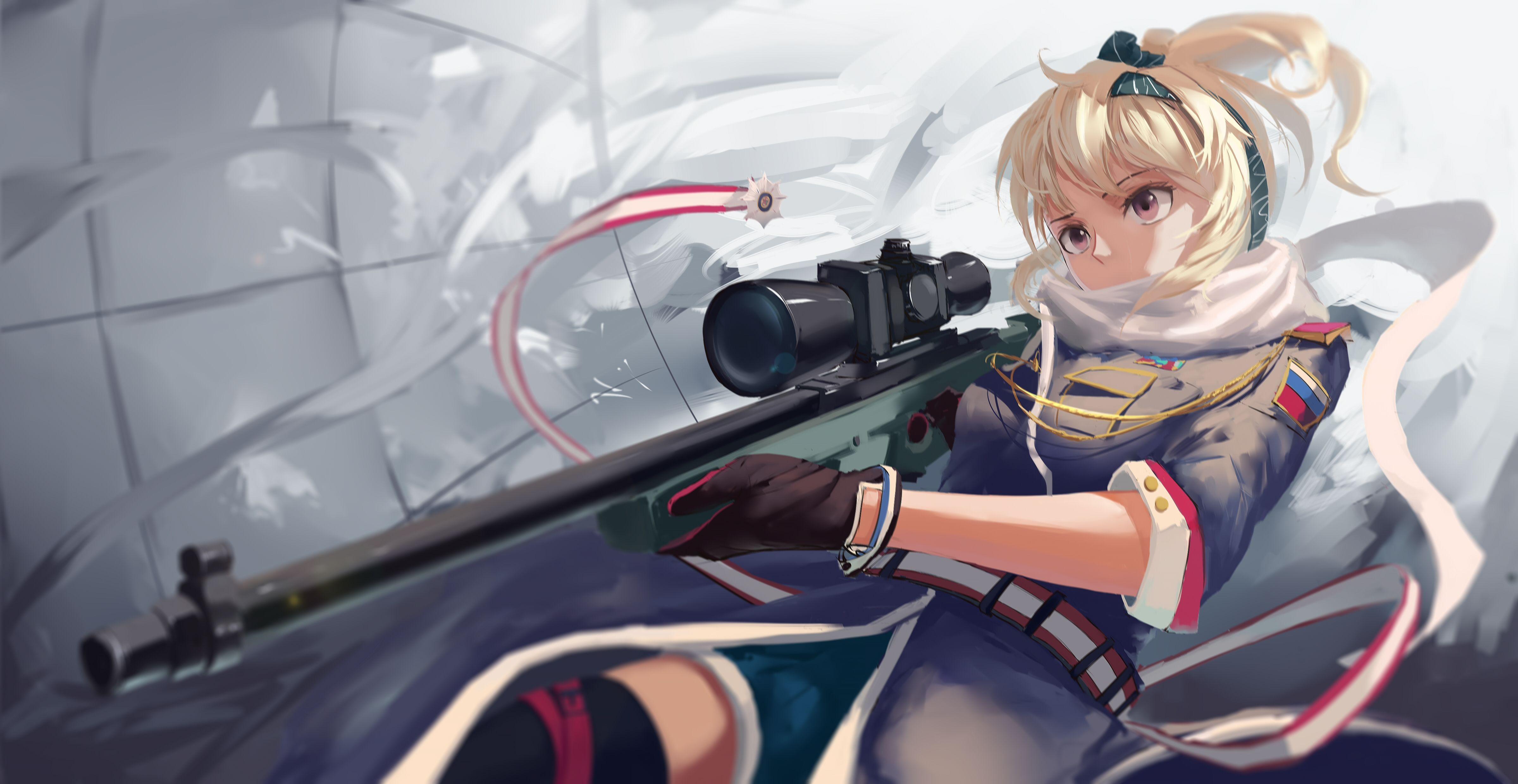 Sniper Anime Girl Wallpapers Wallpaper Cave